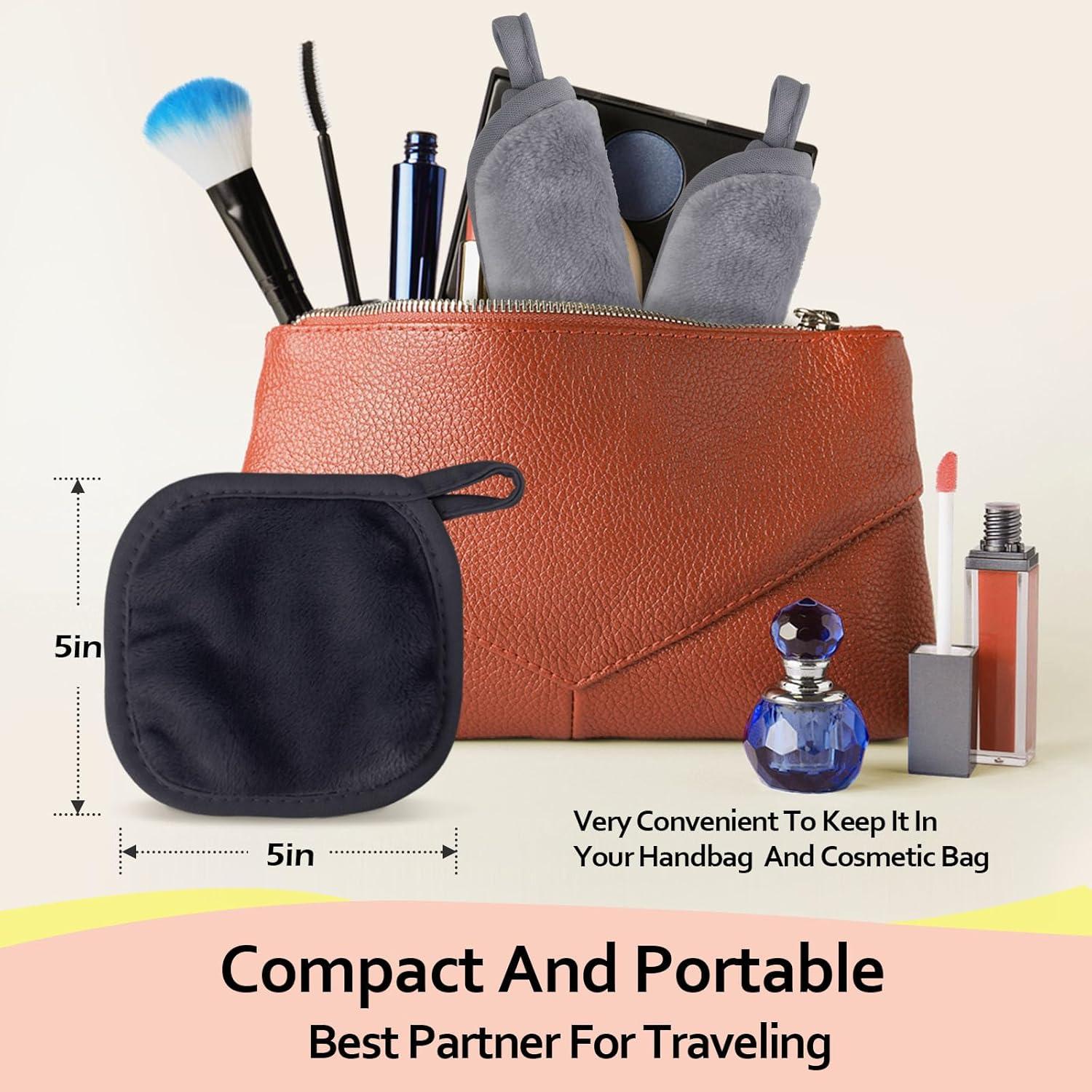 Paquete de 12 Paños Desmaquillantes Reutilizables HOMEXCEL 12.7 cm Negro