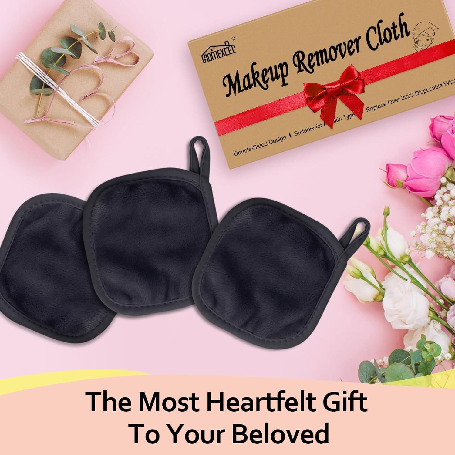 Paquete de 12 Paños Desmaquillantes Reutilizables HOMEXCEL 12.7 cm Negro