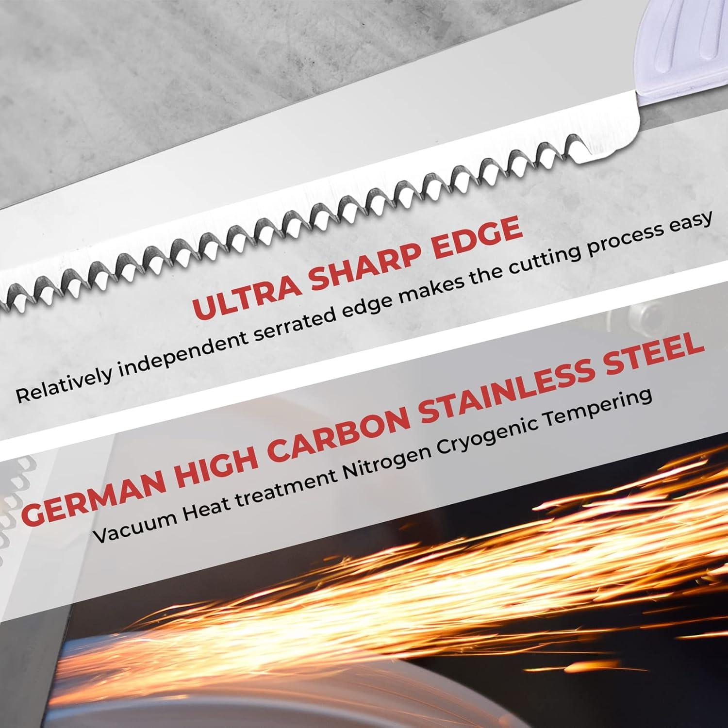 Cuchillo Eléctrico Prikoi con 2 Cuchillas para Carne y Pan