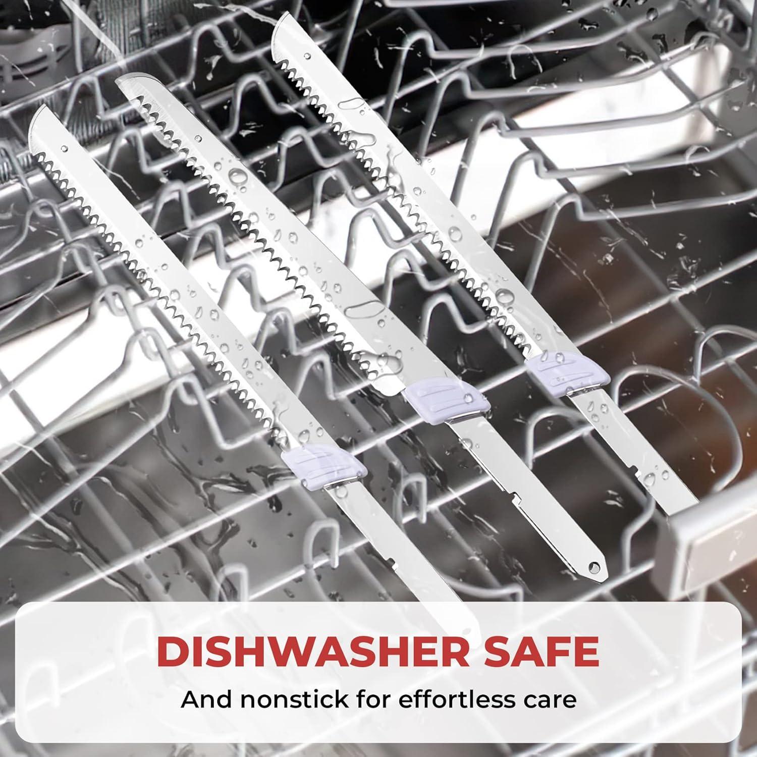 Cuchillo Eléctrico Prikoi con 2 Cuchillas para Carne y Pan