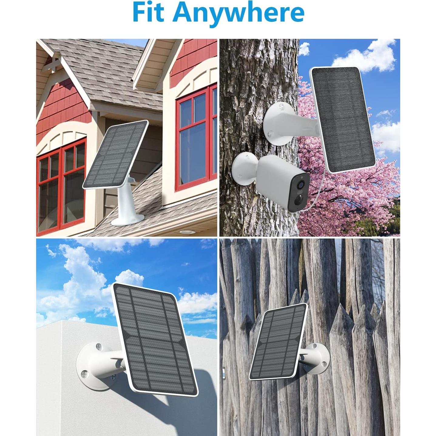 Cargador Solar WININMETA 5W para Cámaras Eufy - Paquete de 2