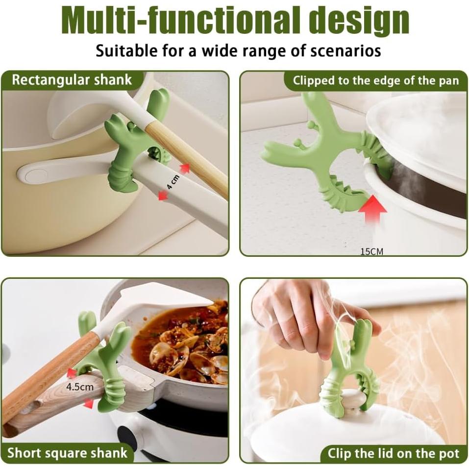 Soporte de Silicona para Espátula MiOYOOW - 2PCS Cangrejo