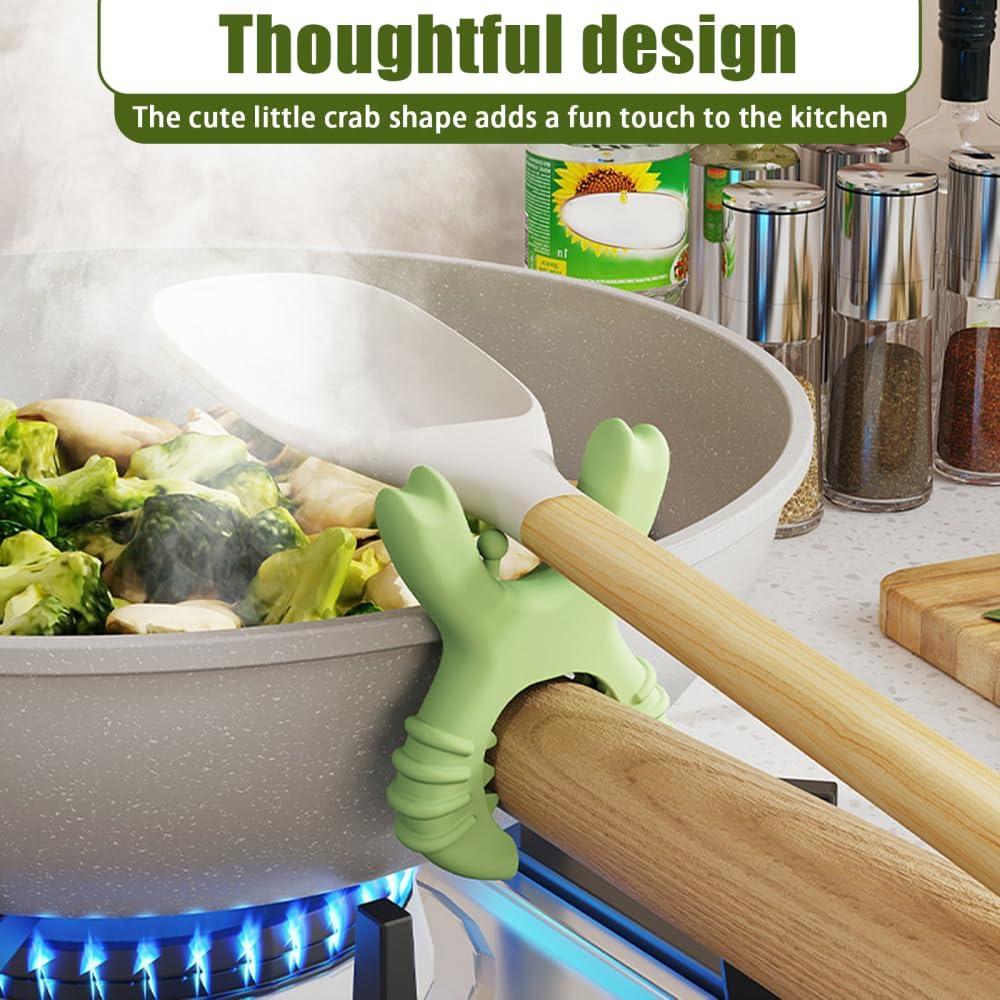 Soporte de Silicona para Espátula MiOYOOW - 2PCS Cangrejo