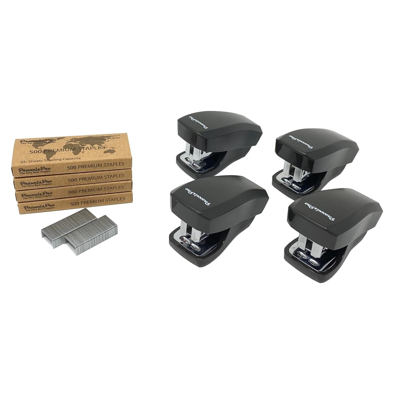 Conjunto de Mini Grapadoras PraxxisPro Aria - 2 Unidades, 2000 Grapas