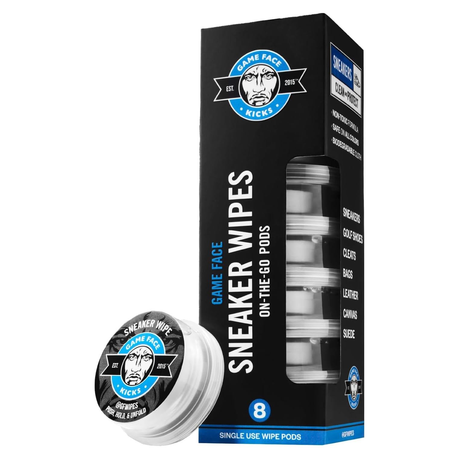 Toallitas de Limpieza Game Face para Zapatillas - 8 Pods