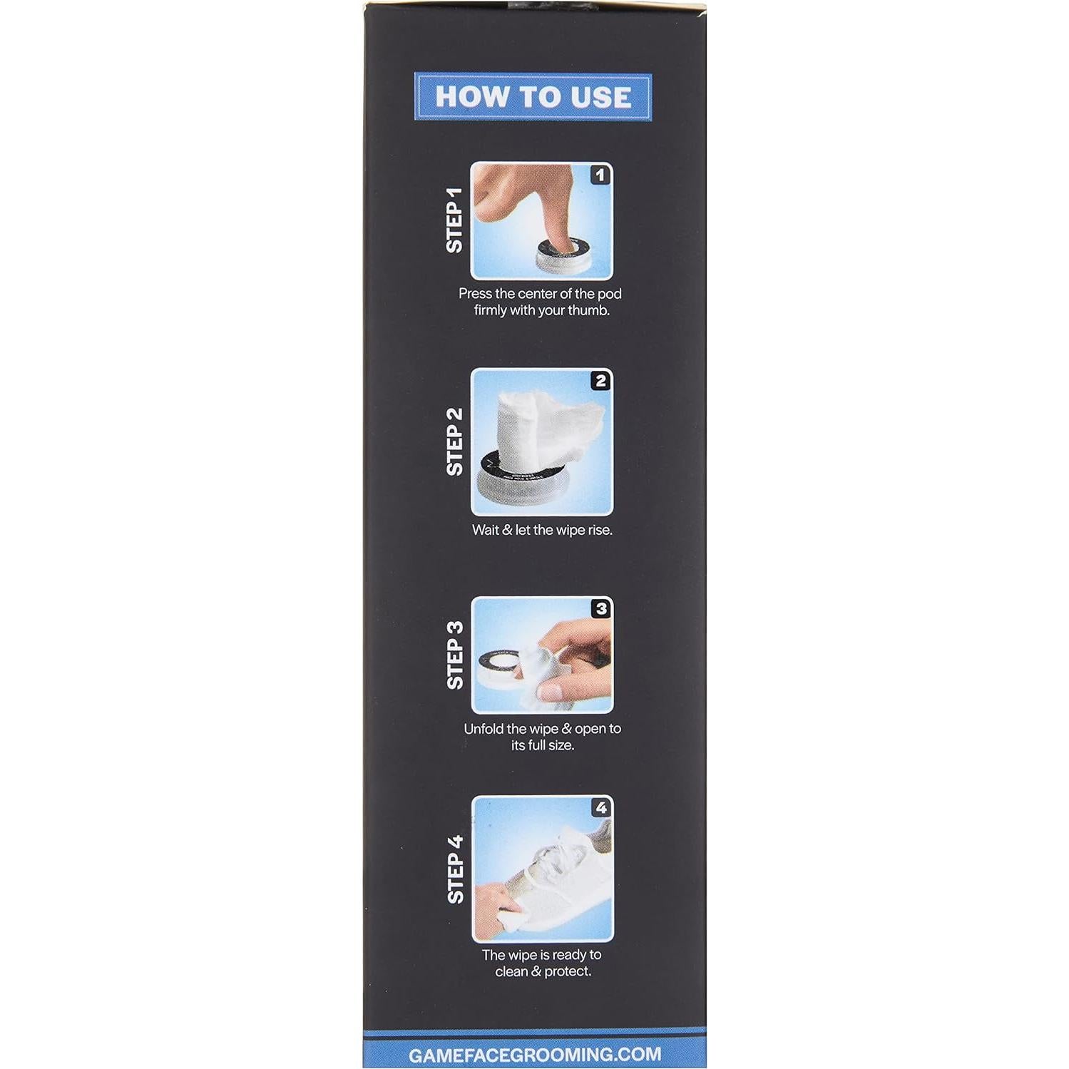 Toallitas de Limpieza Game Face para Zapatillas - 8 Pods