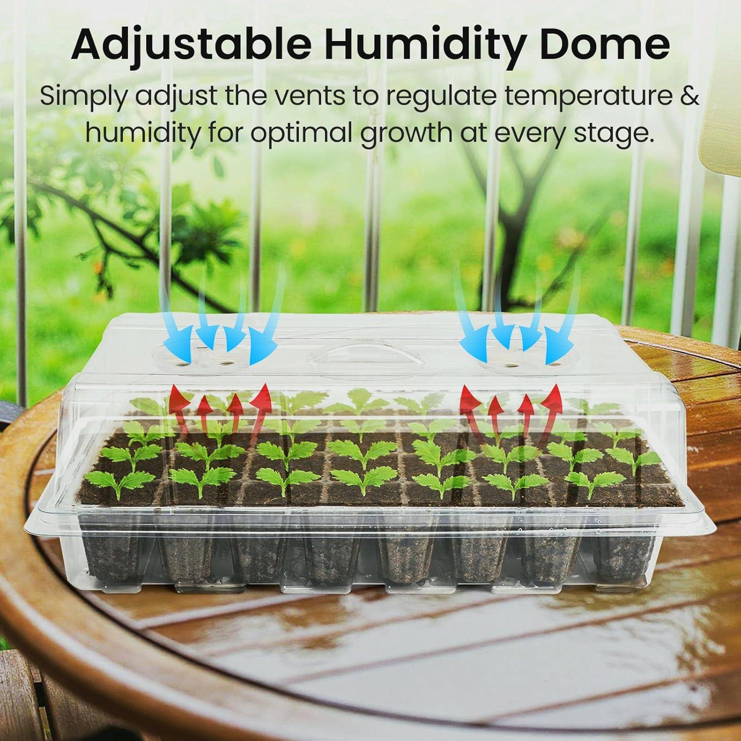 Bandeja de Inicio de Semillas Bonviee 2 Paquetes con Luz LED