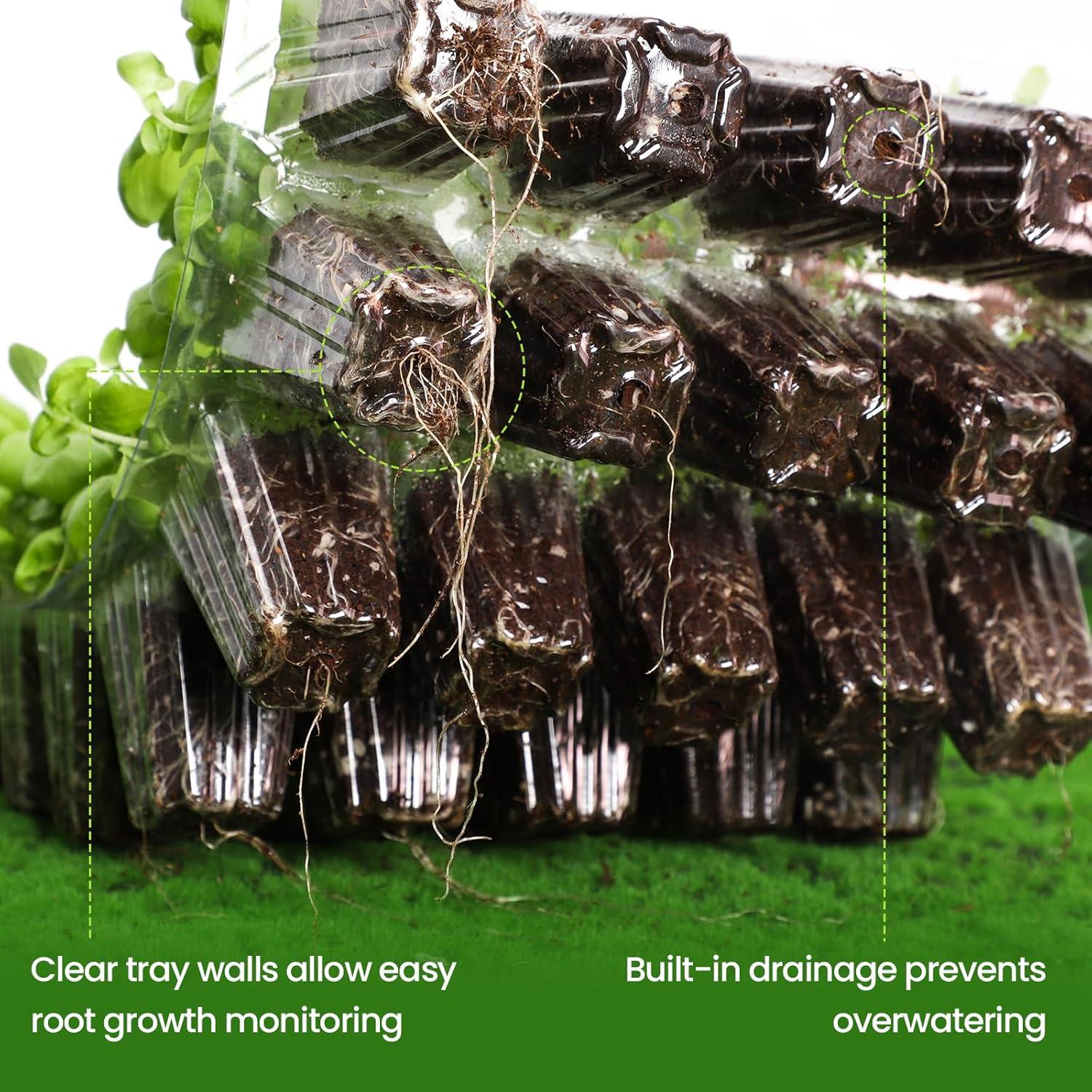 Bandeja de Inicio de Semillas Bonviee 2 Paquetes con Luz LED