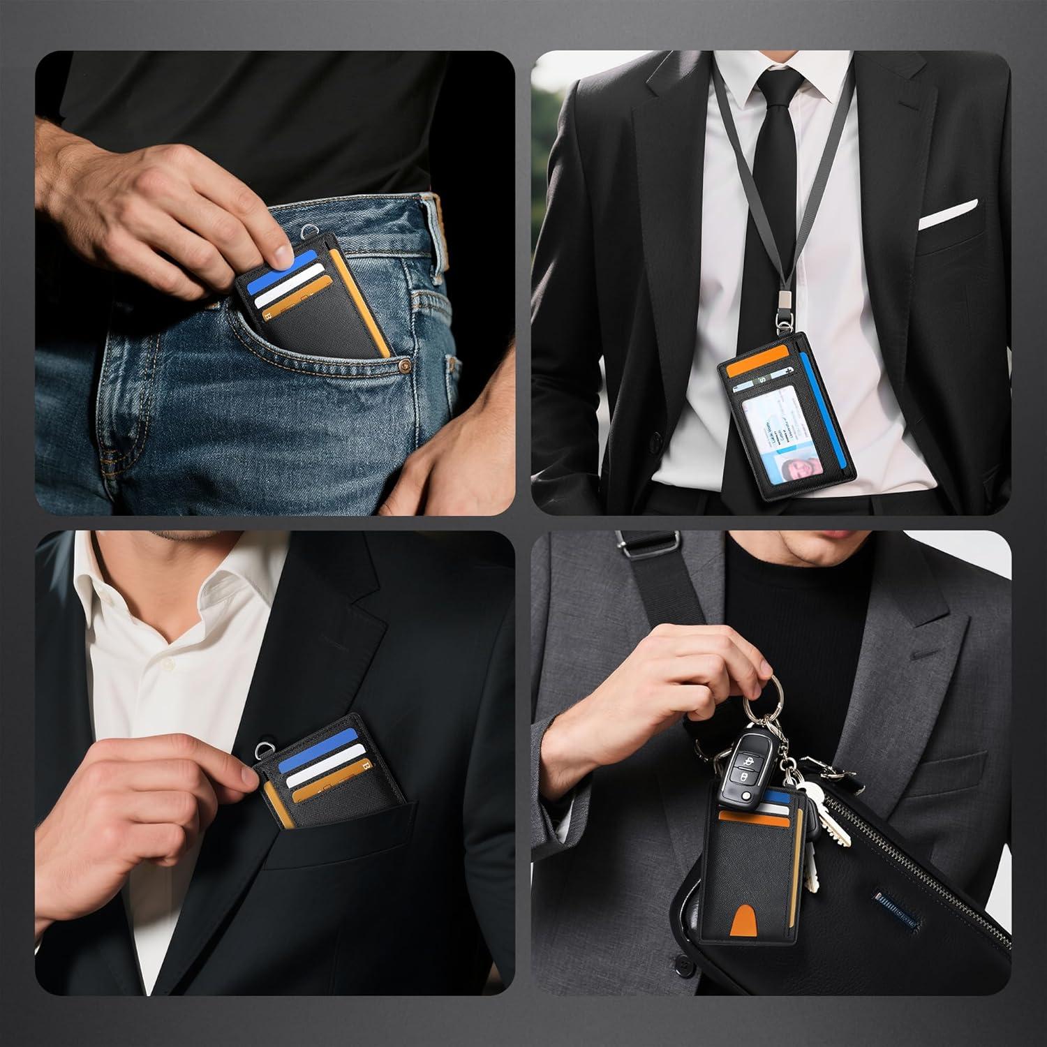 Cartera Slim Mayski RFID Minimalista Unisex Negra