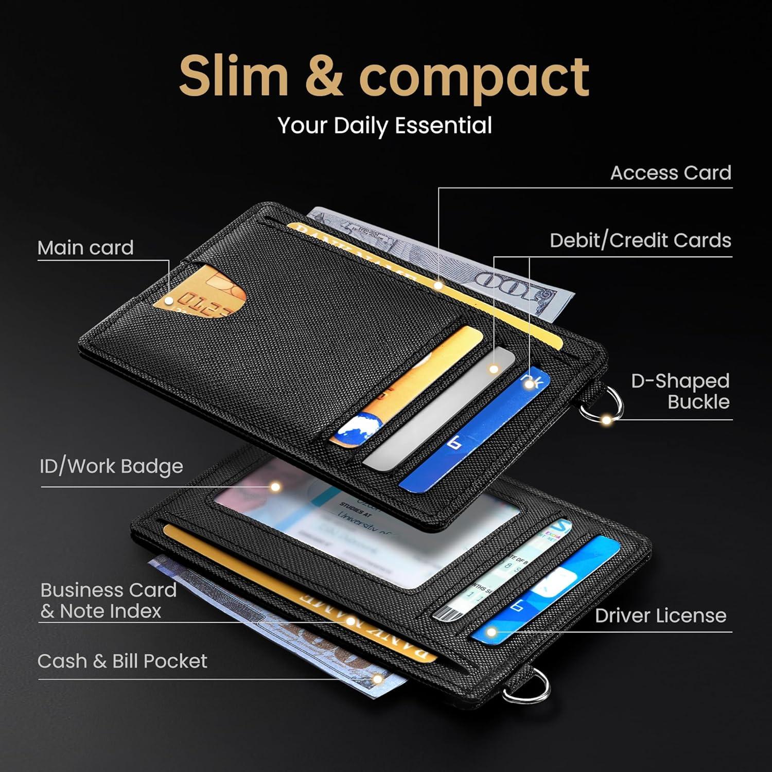 Cartera Slim Mayski RFID Minimalista Unisex Negra