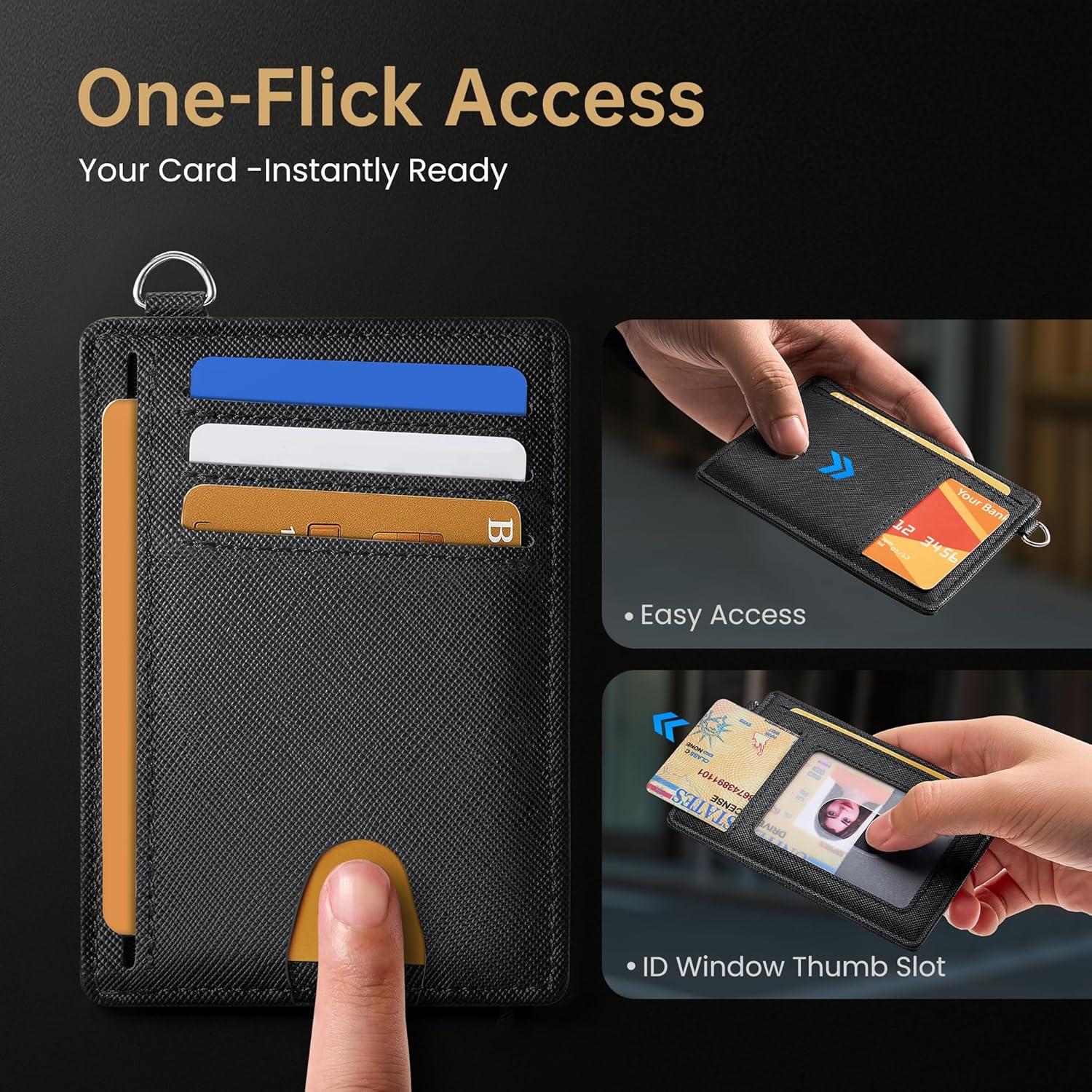 Cartera Slim Mayski RFID Minimalista Unisex Negra