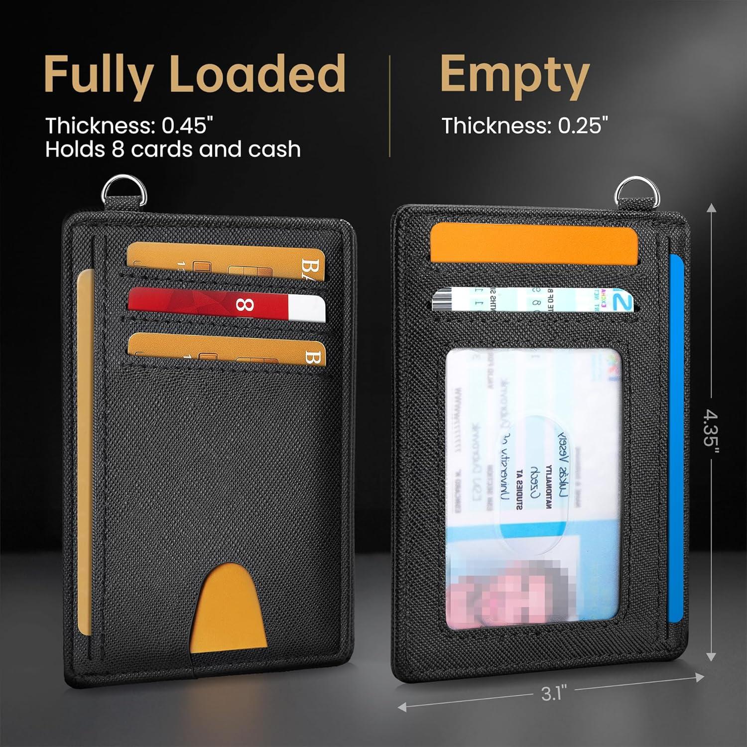 Cartera Slim Mayski RFID Minimalista Unisex Negra