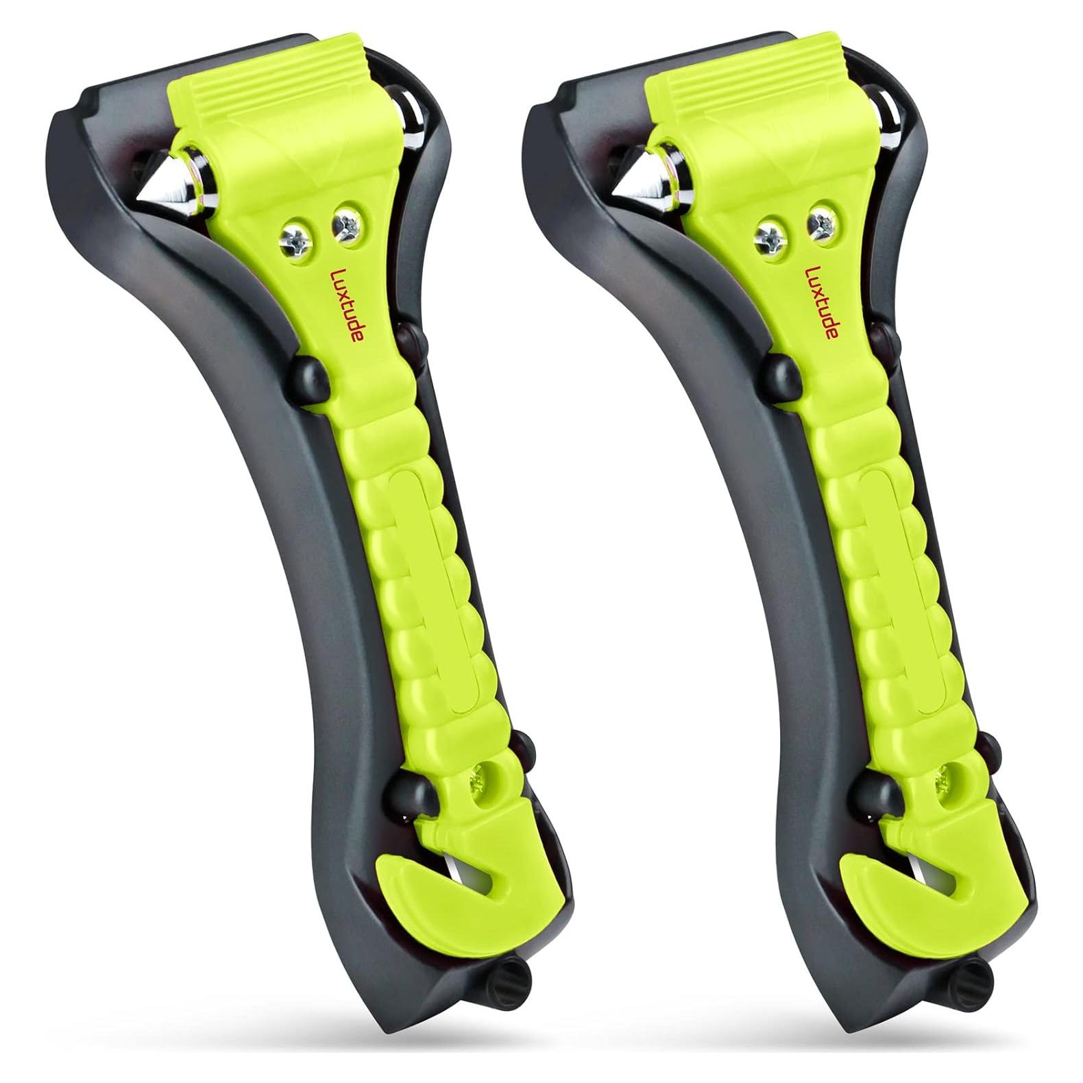 Rompeventanas Luxtude 2-en-1 Verde - Cortador de Cinturón de Seguridad