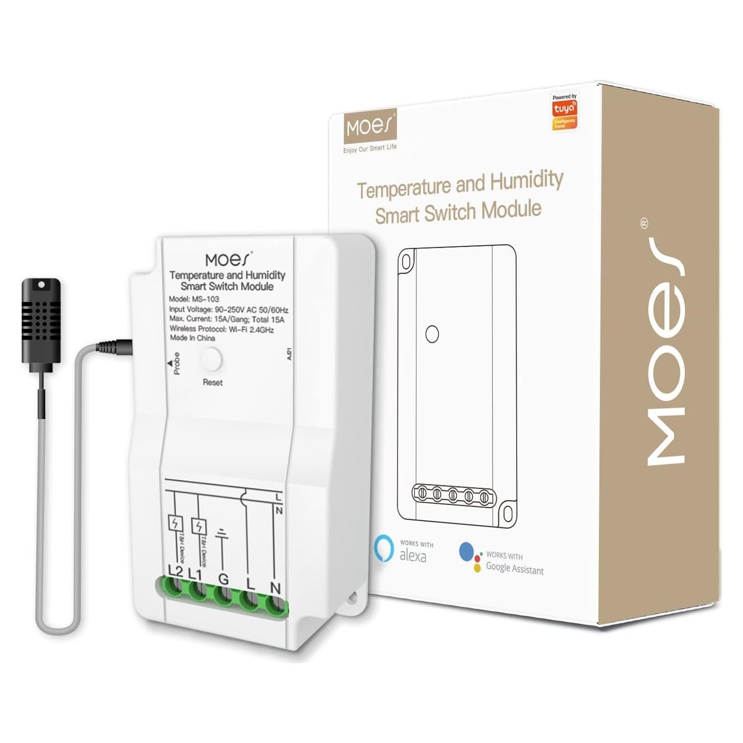 Módulo Sensor Inteligente de Temperatura y Humedad WiFi MOES