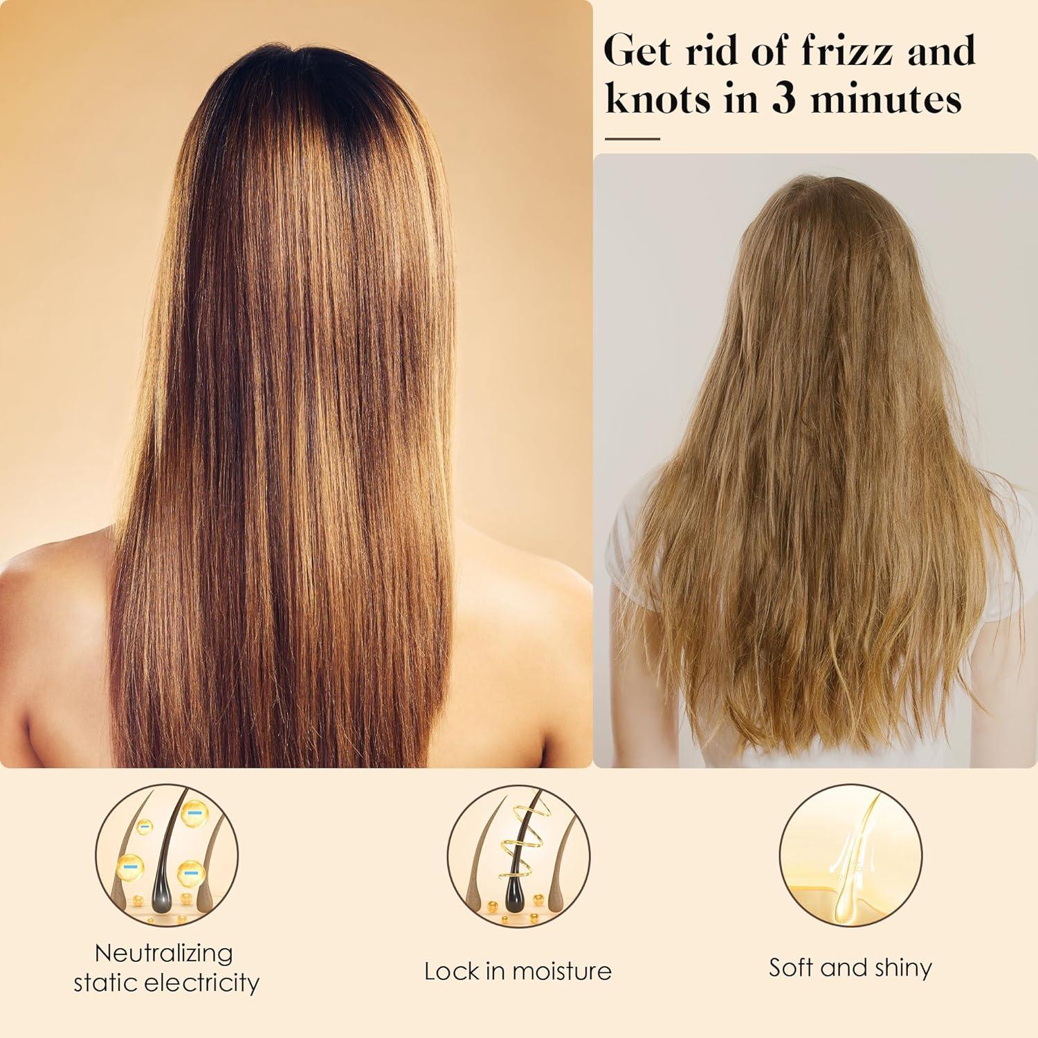 Cepillo de Pelo de Bambú GAINWELL Ergonomico 25.5cm