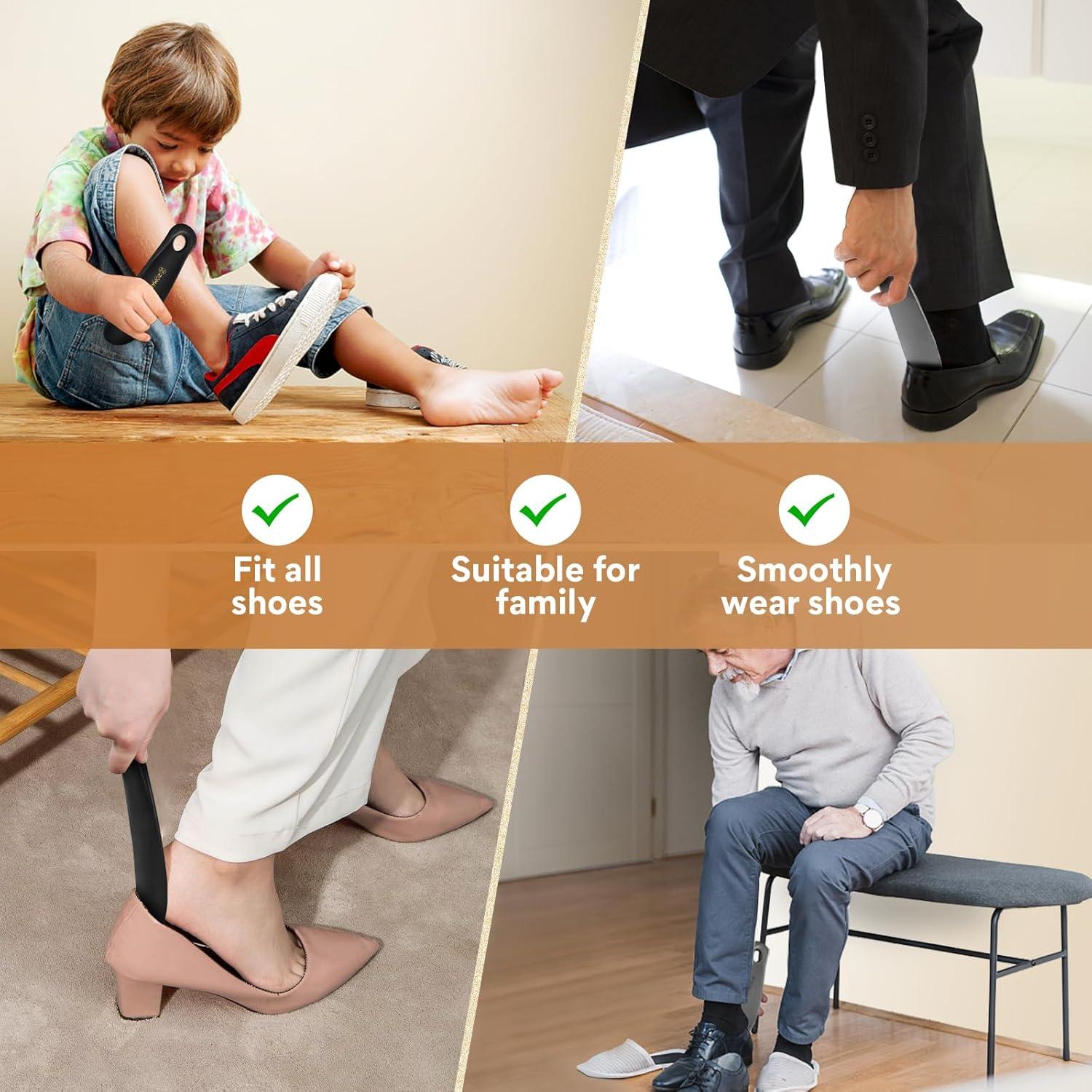 Cuerno de Zapato ZOMAKE Pequeño 18.5 cm Negro para Viaje