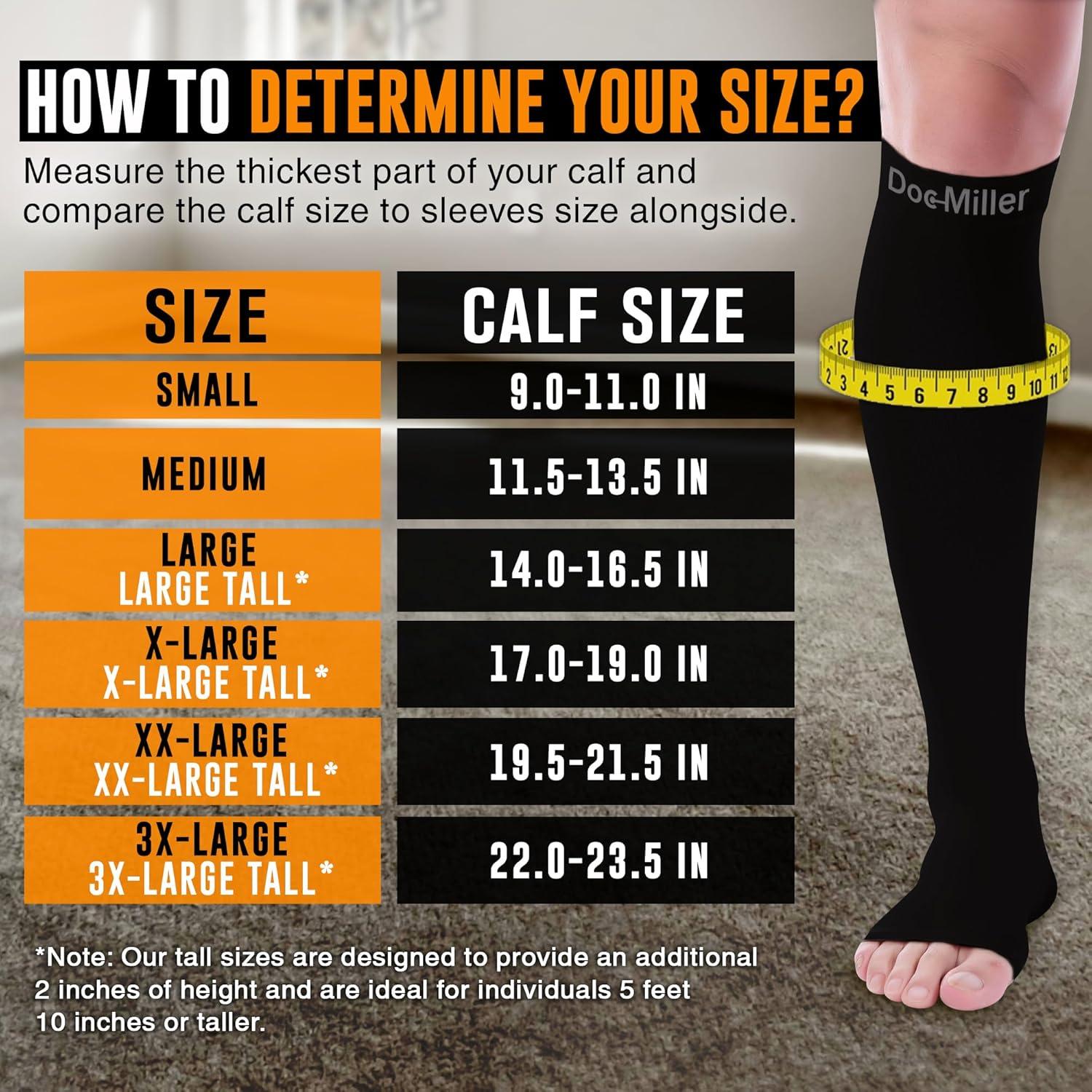 Calcetines de Compresión Abiertos Doc Miller 15-20 mmHg Unisex