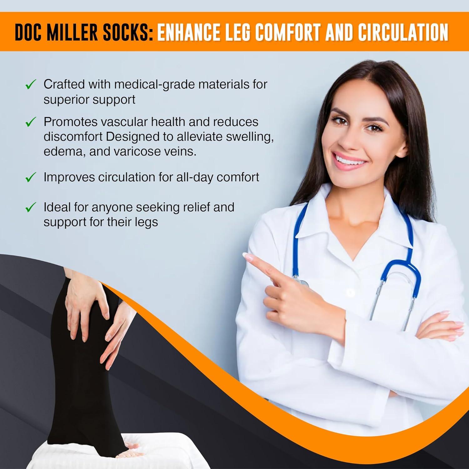 Calcetines de Compresión Abiertos Doc Miller 15-20 mmHg Unisex