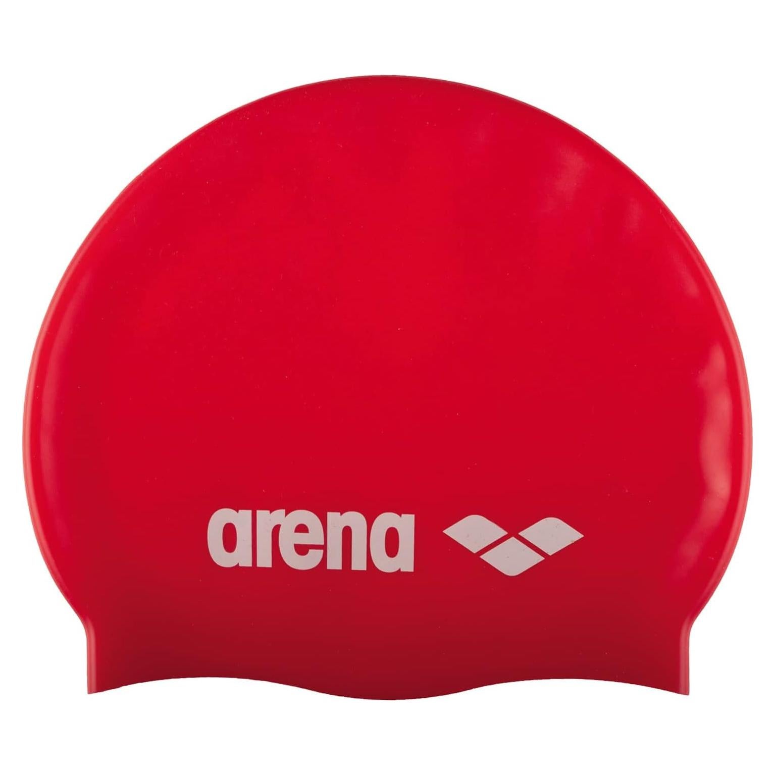 Gorro de natación de silicona unisex Arena Classic rojo/blanco
