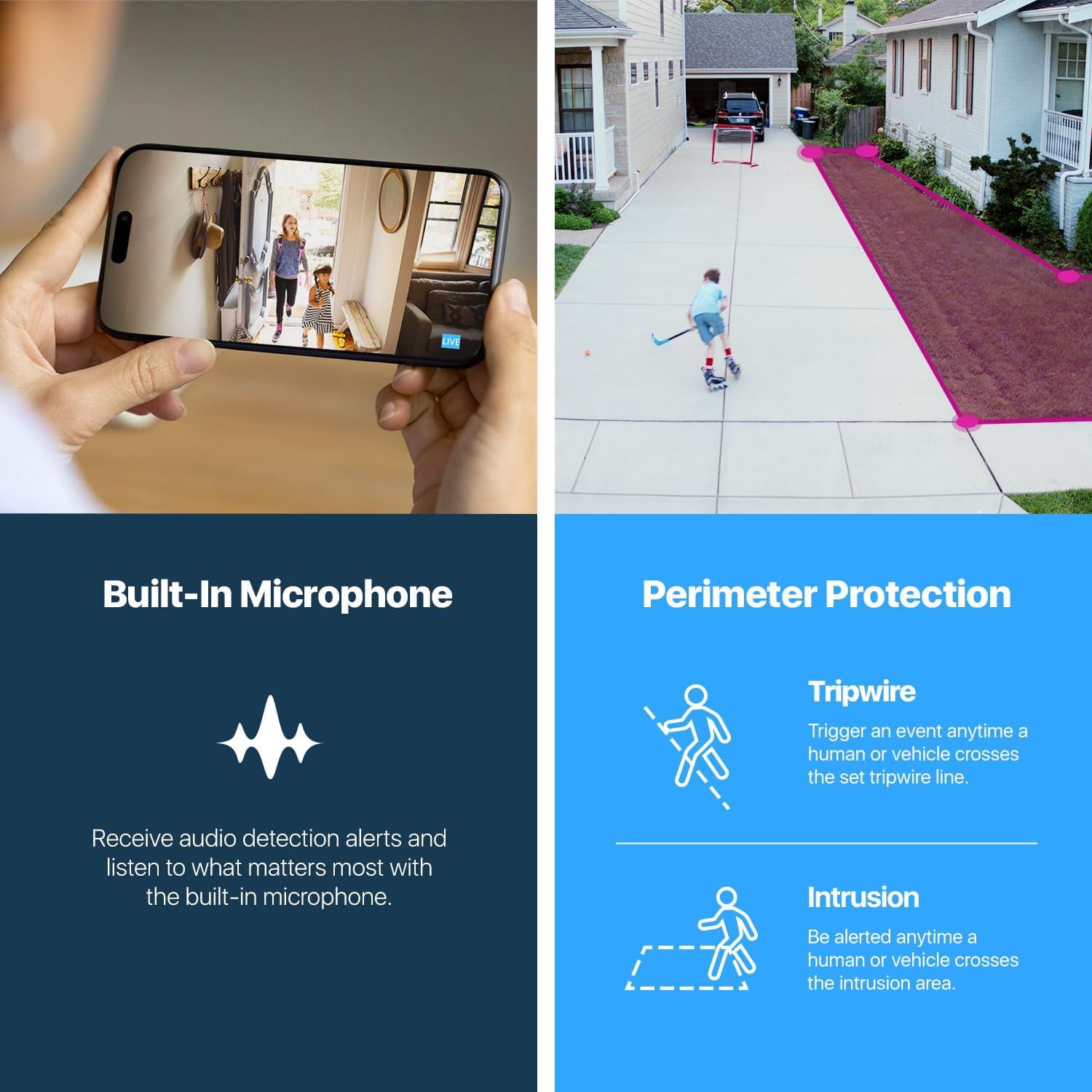 Cámara IP Exterior Amcrest 5MP POE con Audio y Visión Nocturna