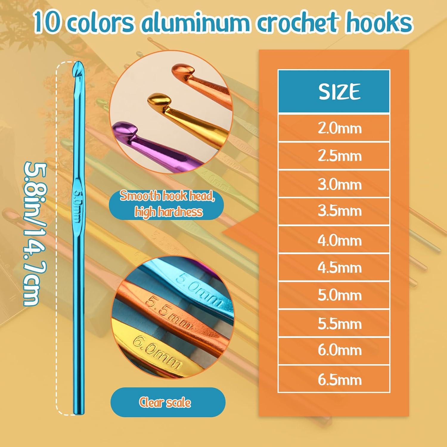 Juego de Ganchillos IMZAY 110 Pcs Ergonómico con Estuche