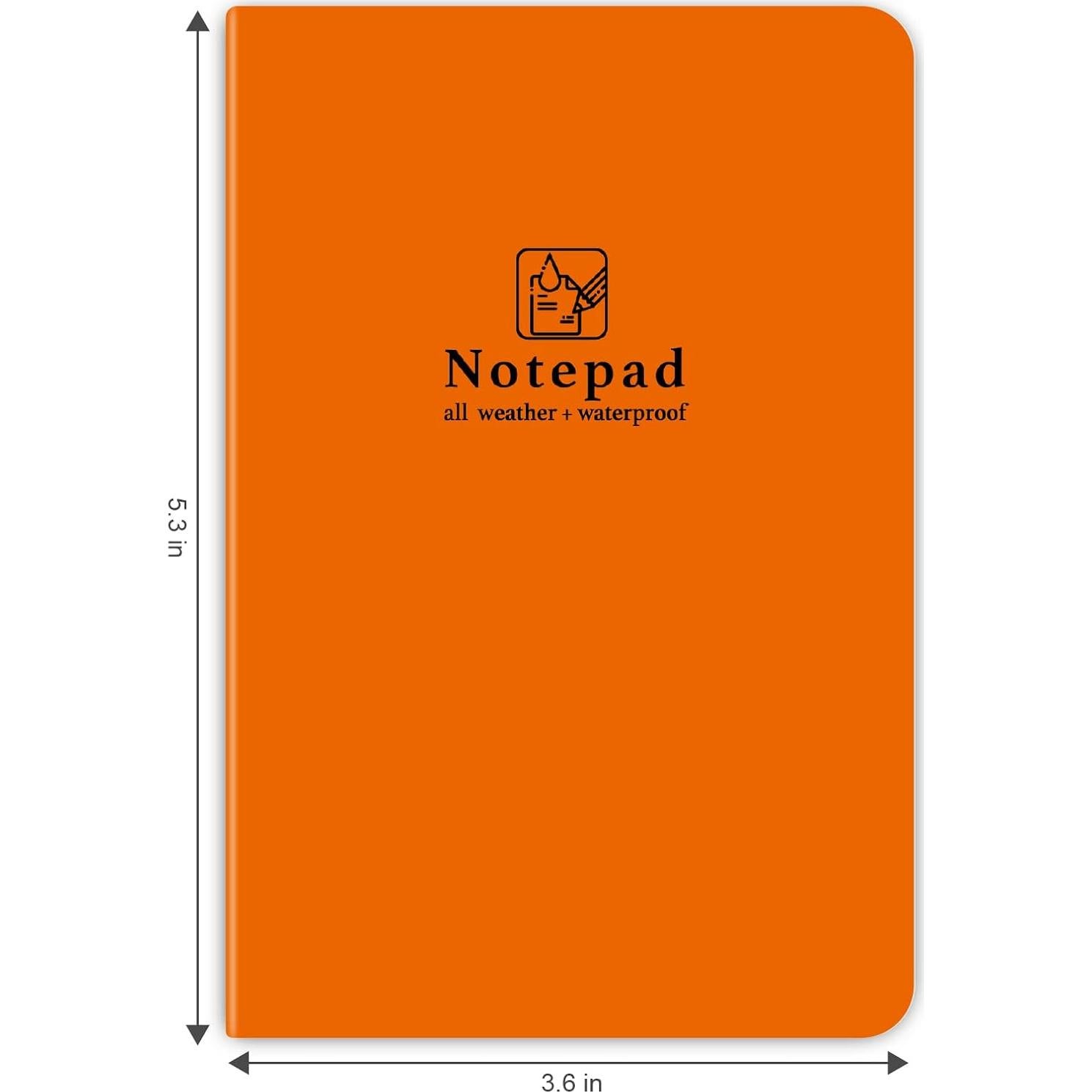 Paquete de 4 Notas Impermeables BIYAMI 13.5x9.1 cm Naranja