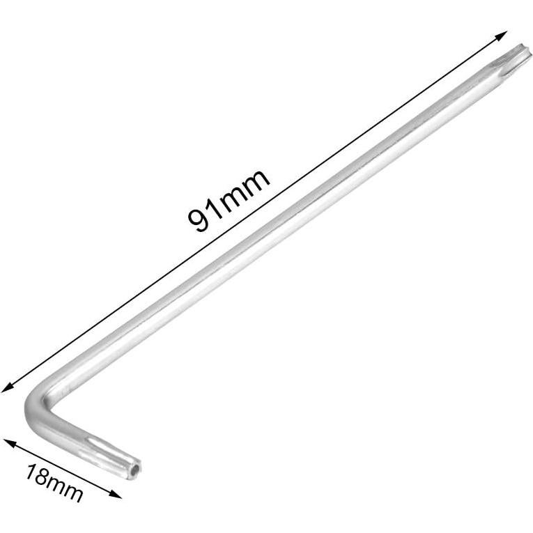 Llave Torx a Prueba de Manipulación uxcell T10 Acero Niquelado