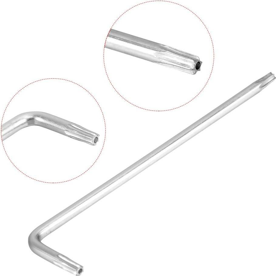 Llave Torx a Prueba de Manipulación uxcell T10 Acero Niquelado
