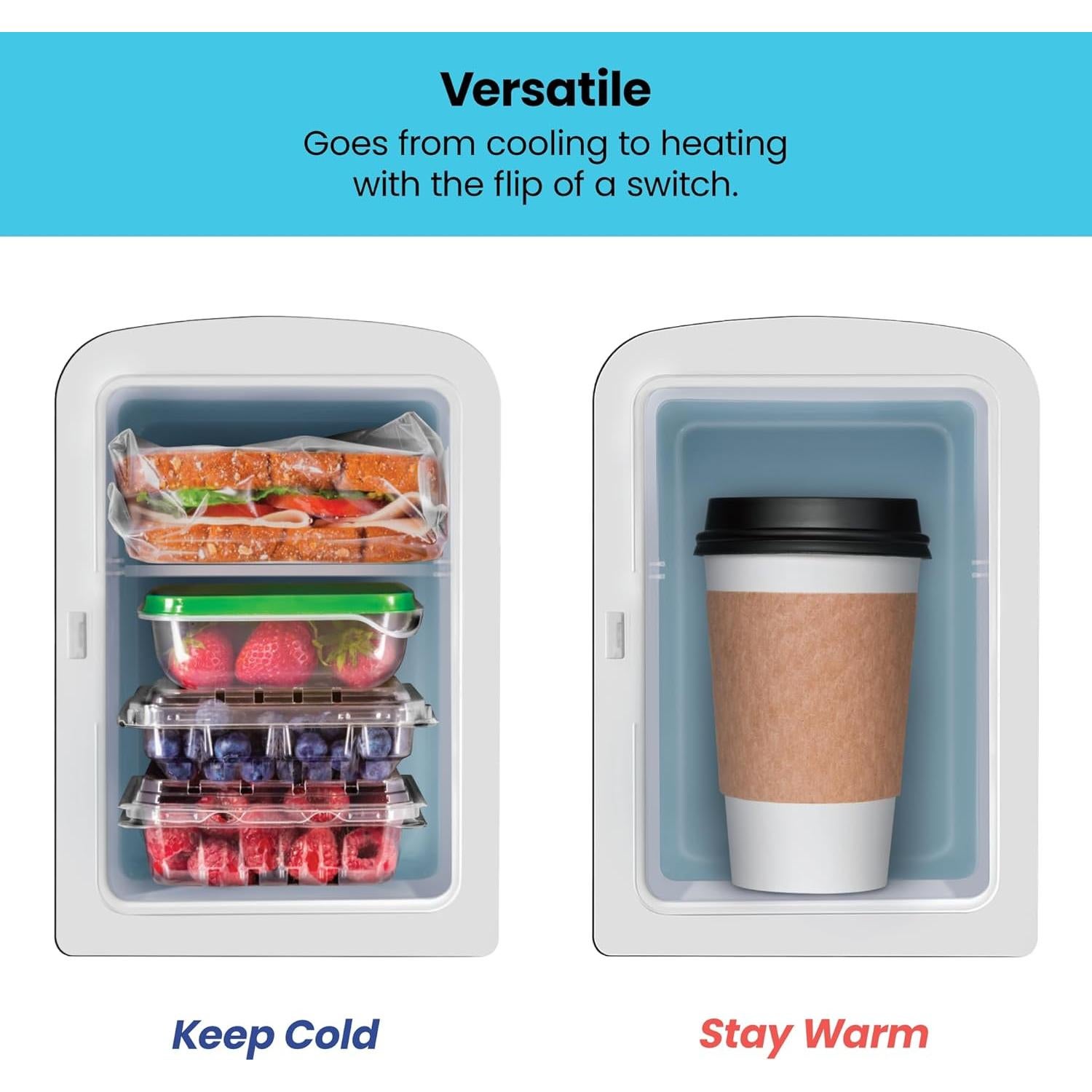 Mini Refrigerador Personal Chefman 4L Negro Portátil