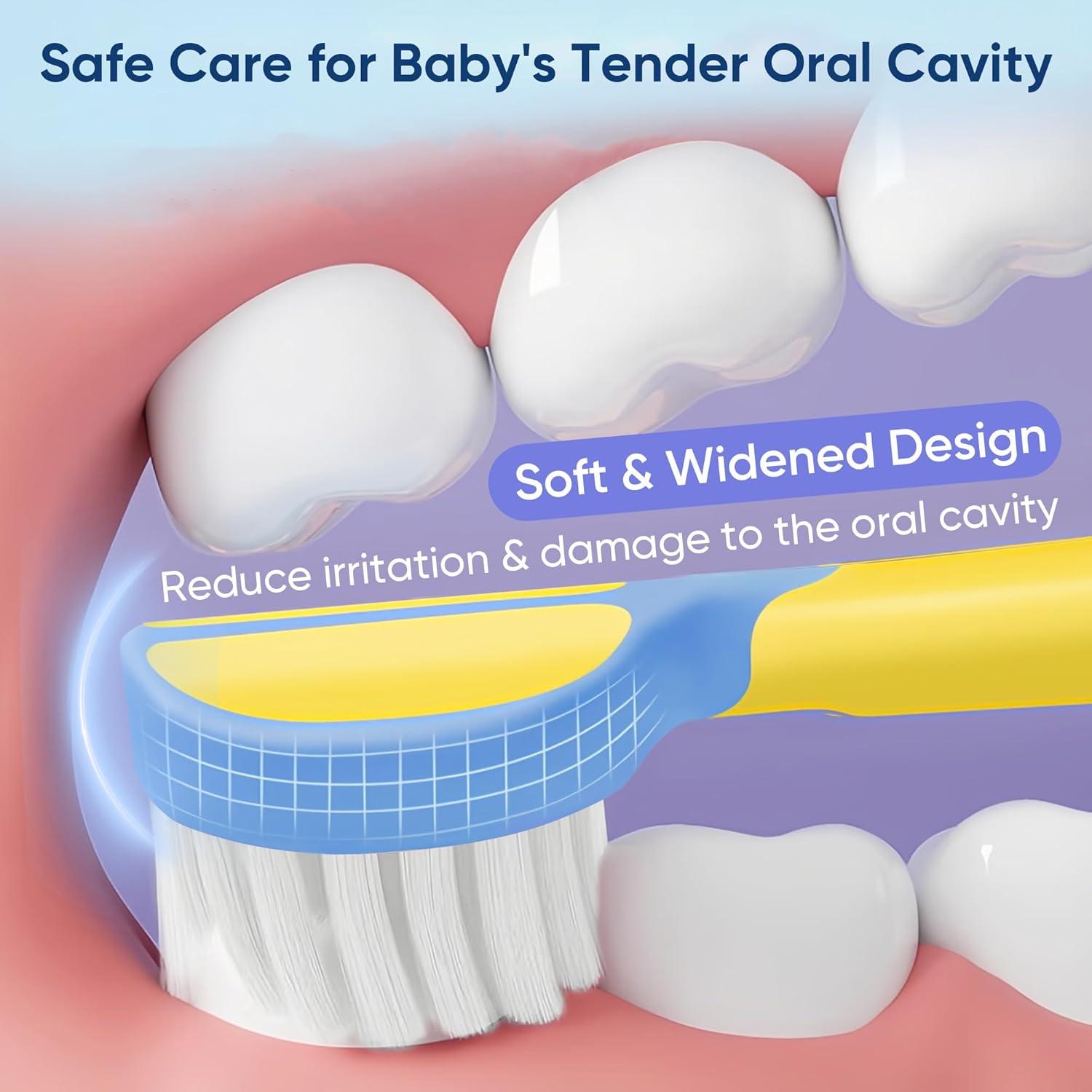 Cepillos de Dientes Suaves EASICUTI para Niños - Paquete de 4