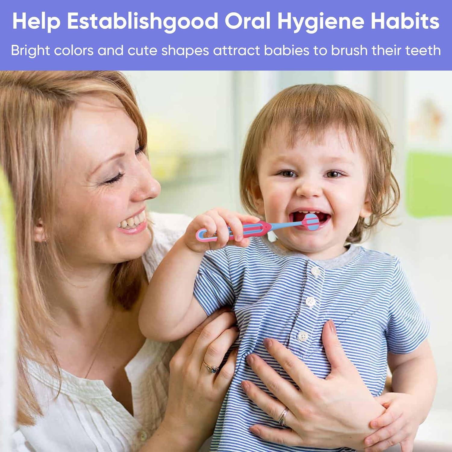 Cepillos de Dientes Suaves EASICUTI para Niños - Paquete de 4