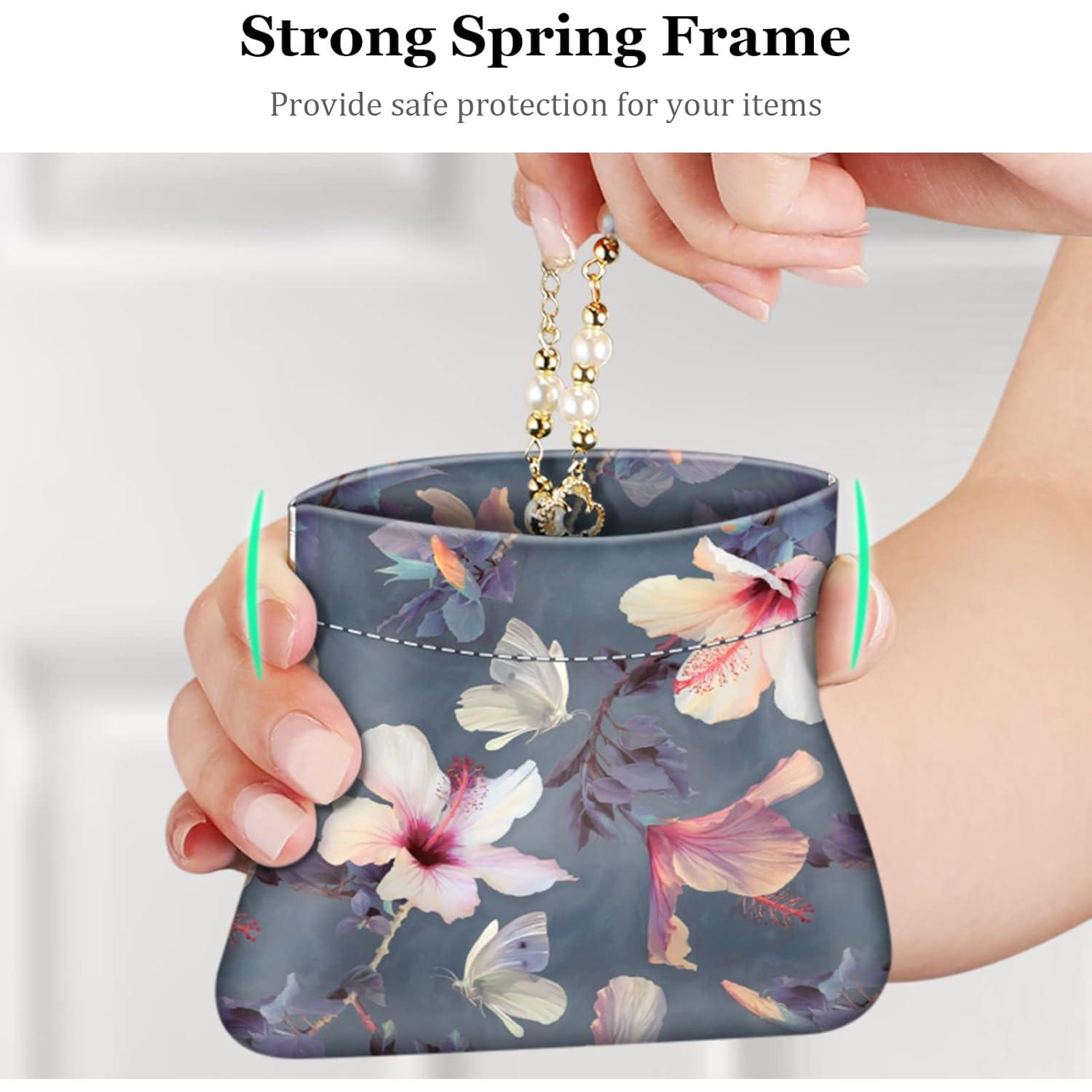 Billetera de Monedas Fintie ASCA Hibisco en Flor para Mujer