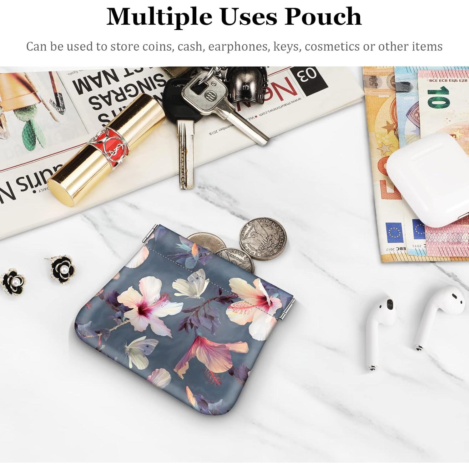 Billetera de Monedas Fintie ASCA Hibisco en Flor para Mujer