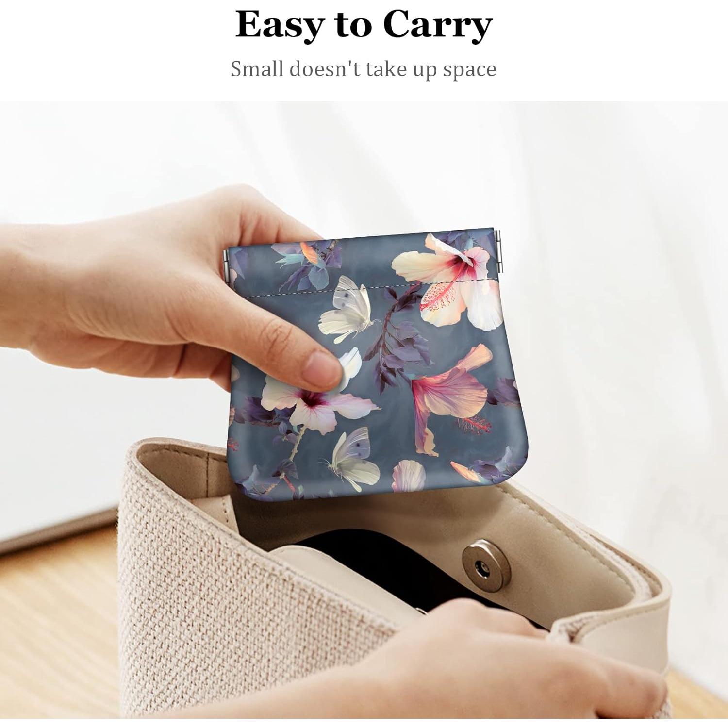 Billetera de Monedas Fintie ASCA Hibisco en Flor para Mujer