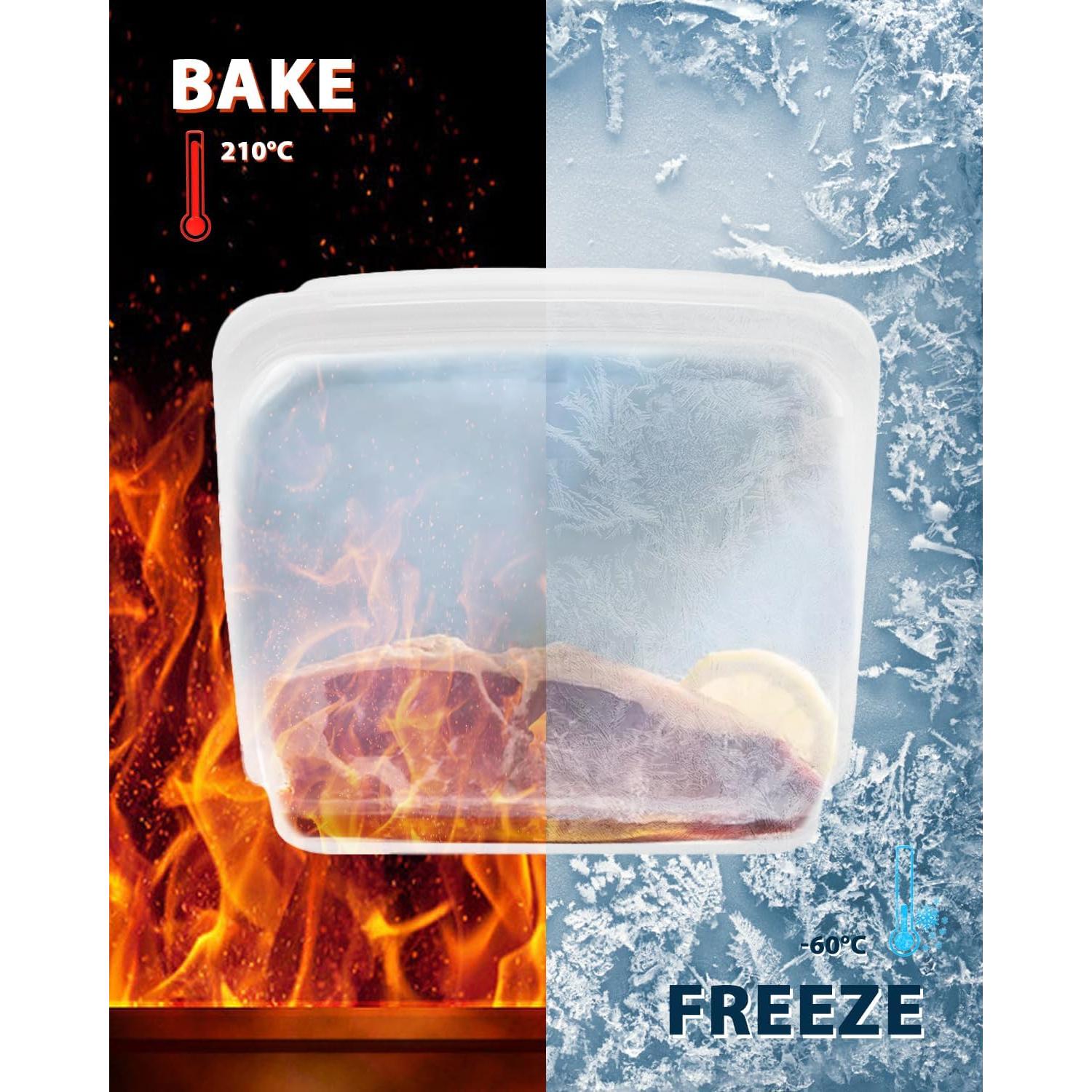 Bolsas de Almacenamiento de Silicona DGitaor 4P Reutilizables