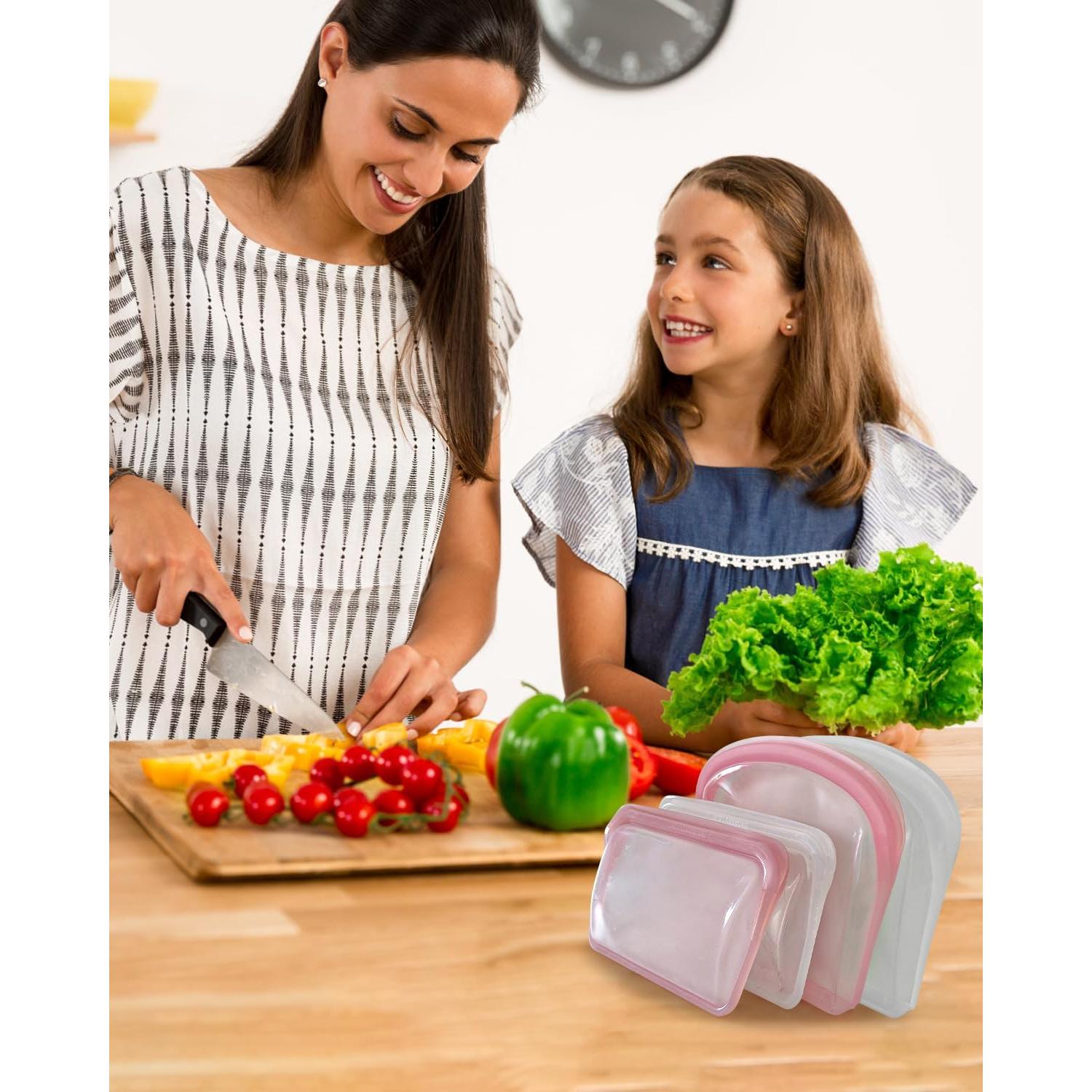 Bolsas de Almacenamiento de Silicona DGitaor 4P Reutilizables