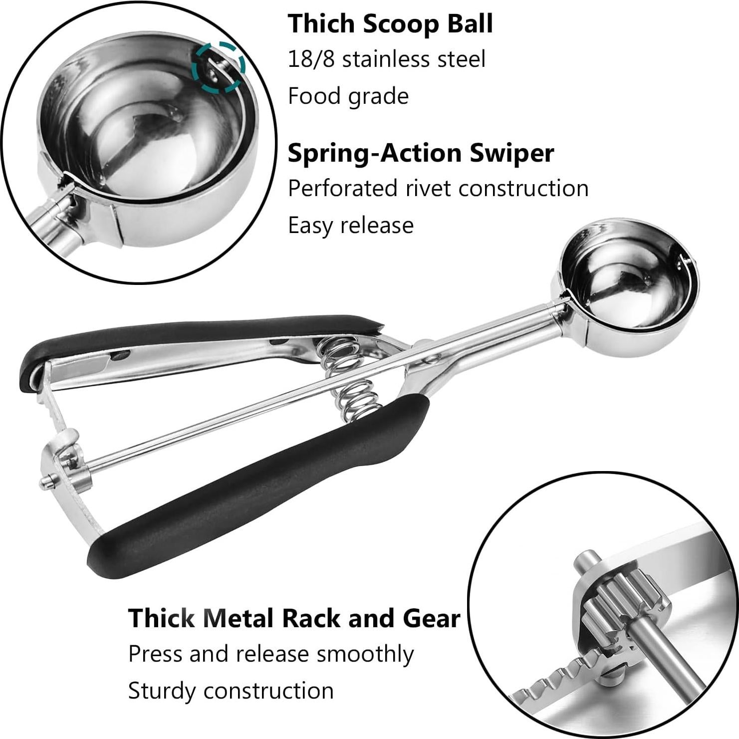 Cucharón para Galletas JUNADAEL #16 4 Cucharadas Acero Inoxidable