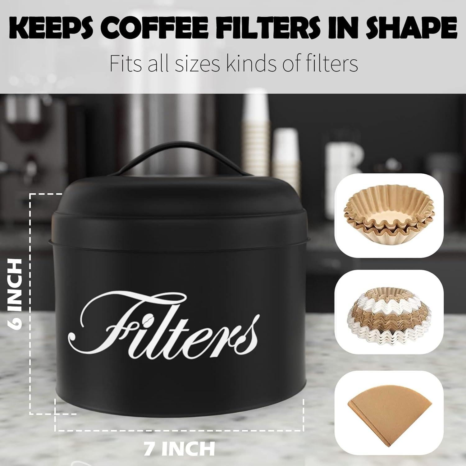 Soporte para Filtros de Café CORTNK Negro Redondo 15.7 cm