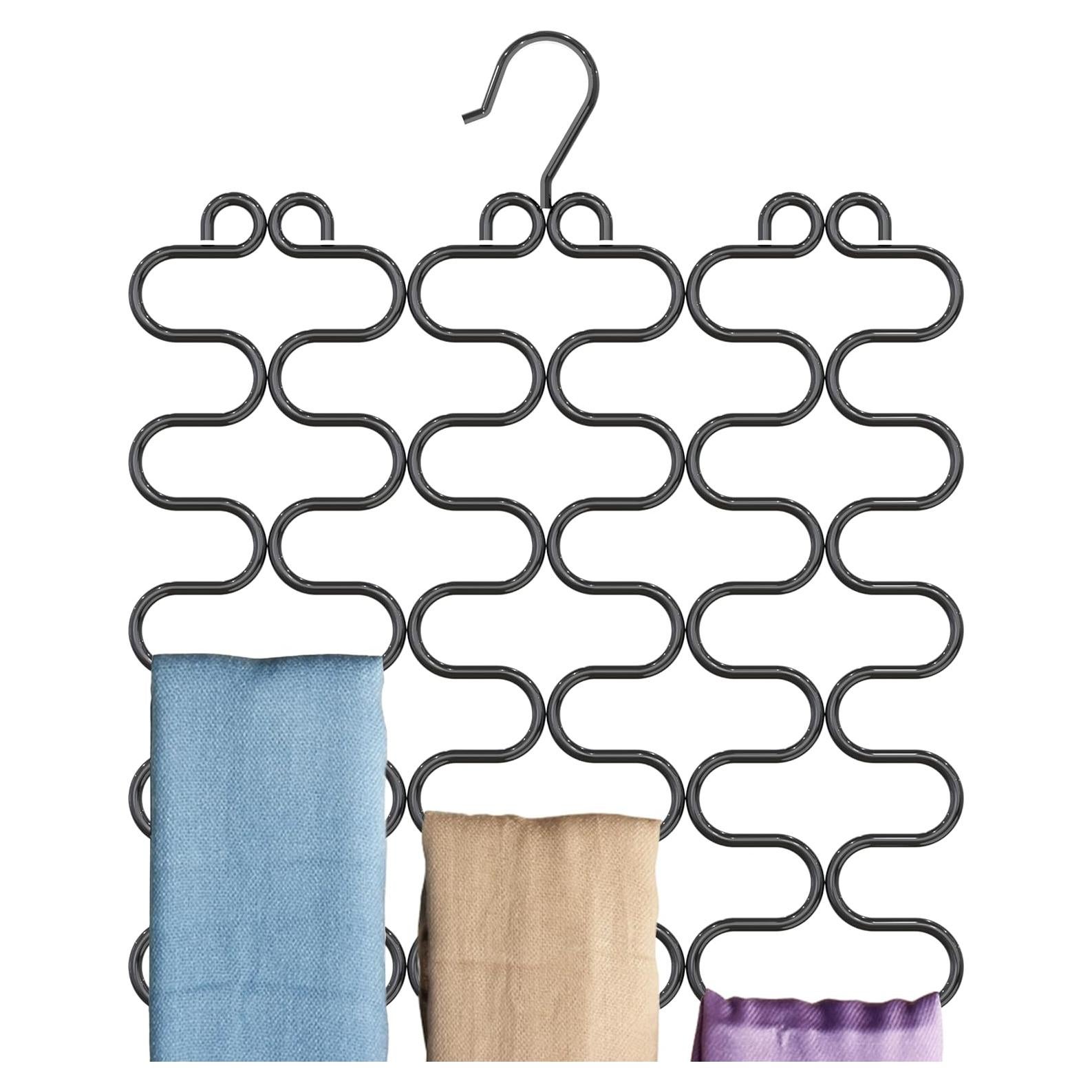 Perchero de Bufandas DecoBros 23 Bucles Metal Negro 42.5x33.4cm