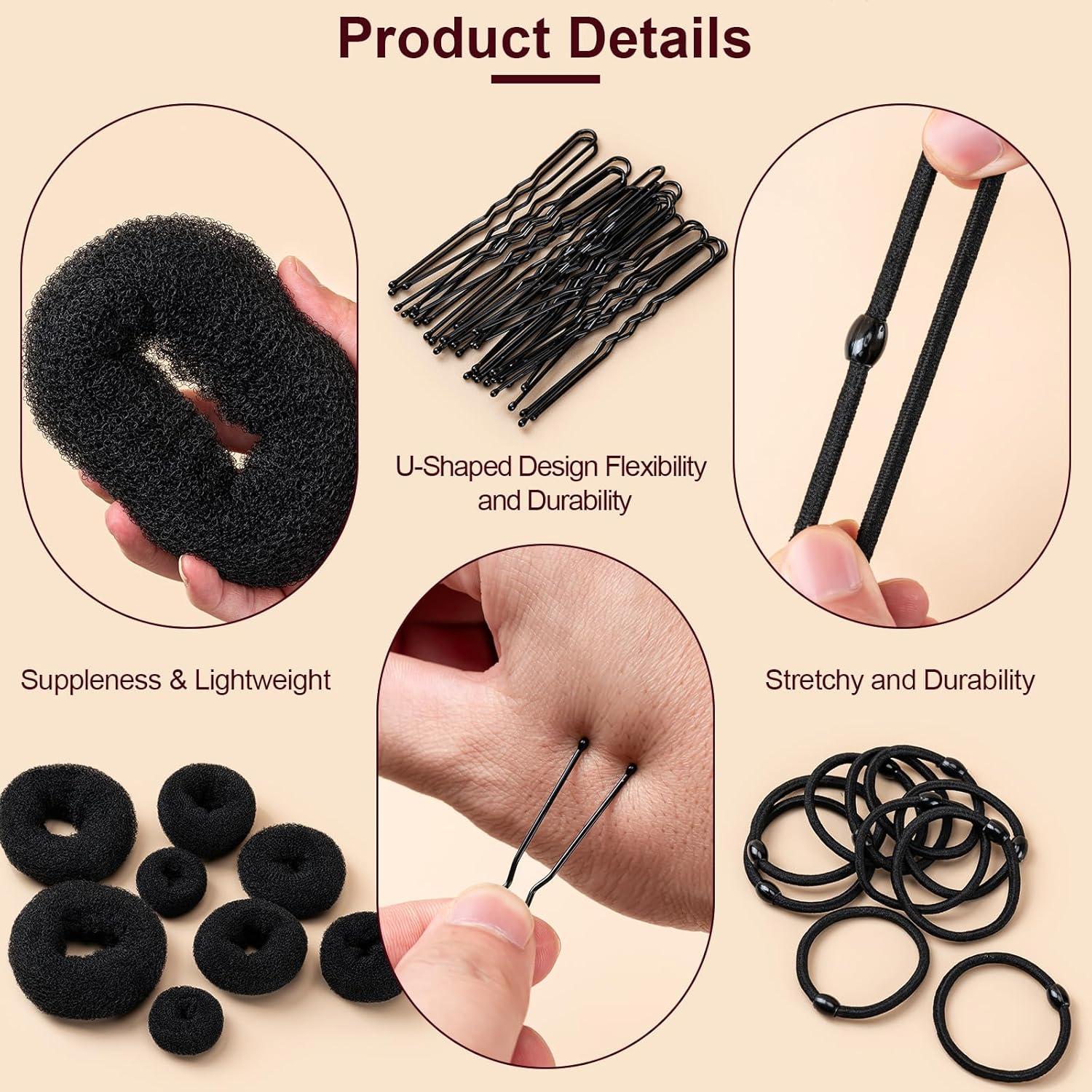 Juego de Hacedores de Moños de Cabello Amrules, 8 Piezas