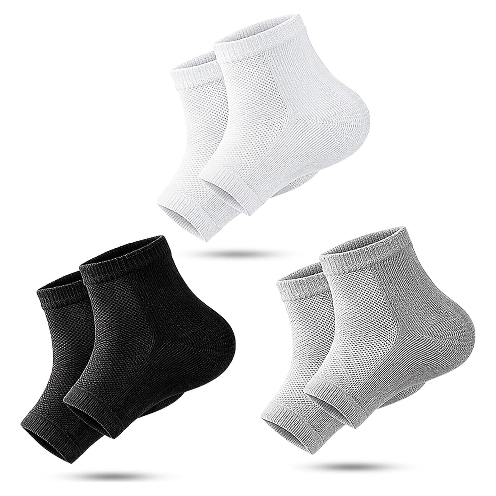 Calcetines Hidratantes Unoutur Sin Dedos para Talones Agrietados - 3 Pares