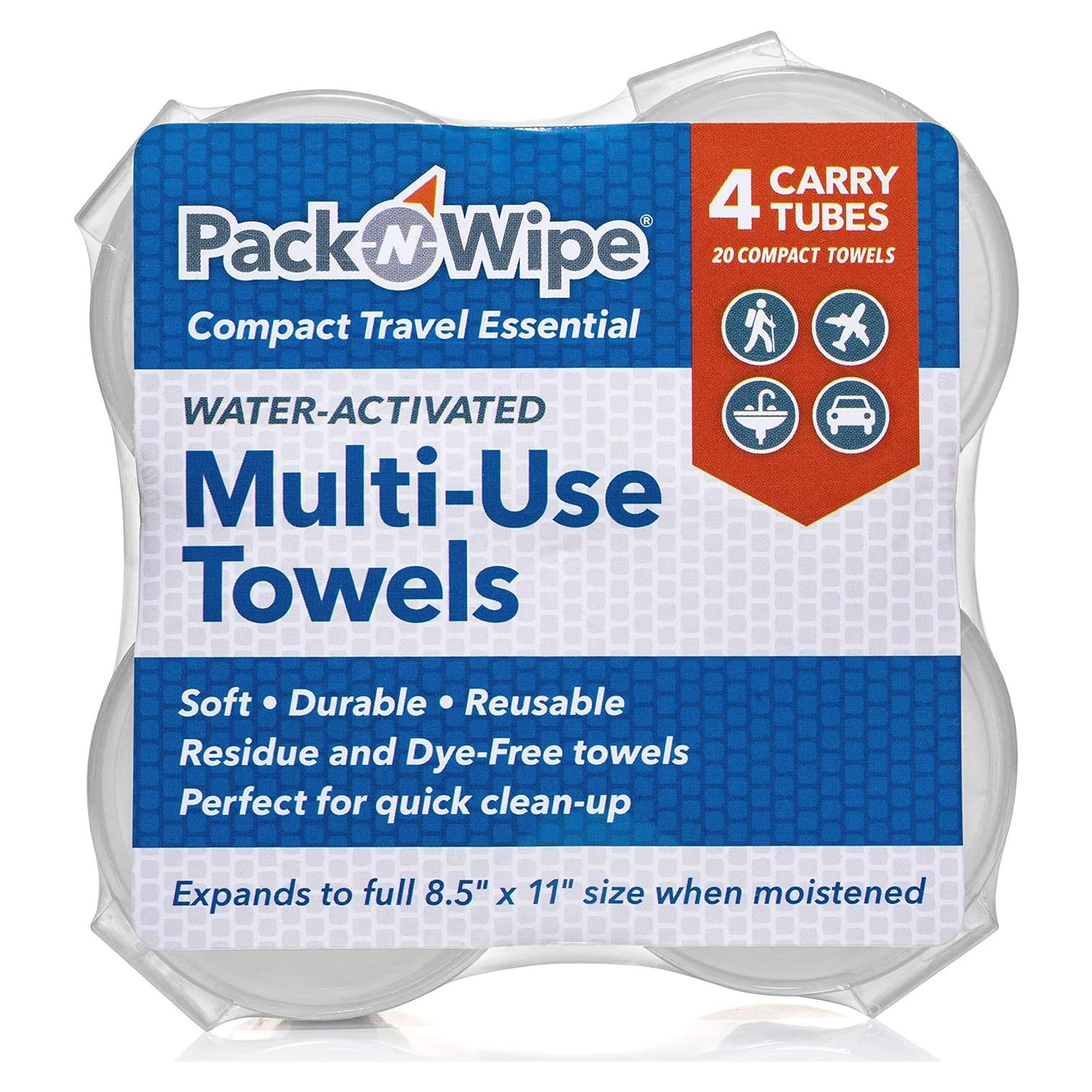 Toallas Comprimidas Desechables Pack-n-Wipe - 20 Unidades