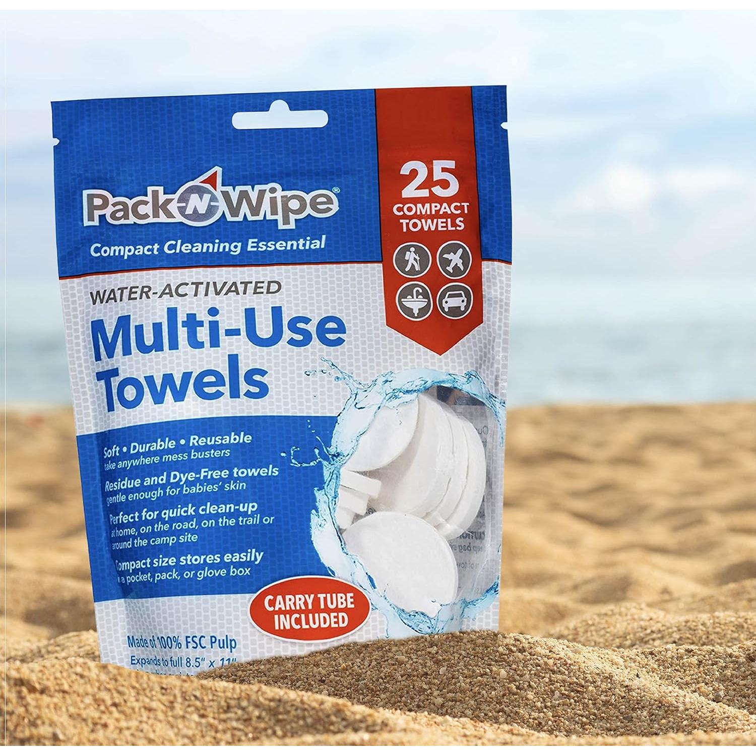 Toallas Comprimidas Desechables Pack-n-Wipe - 20 Unidades