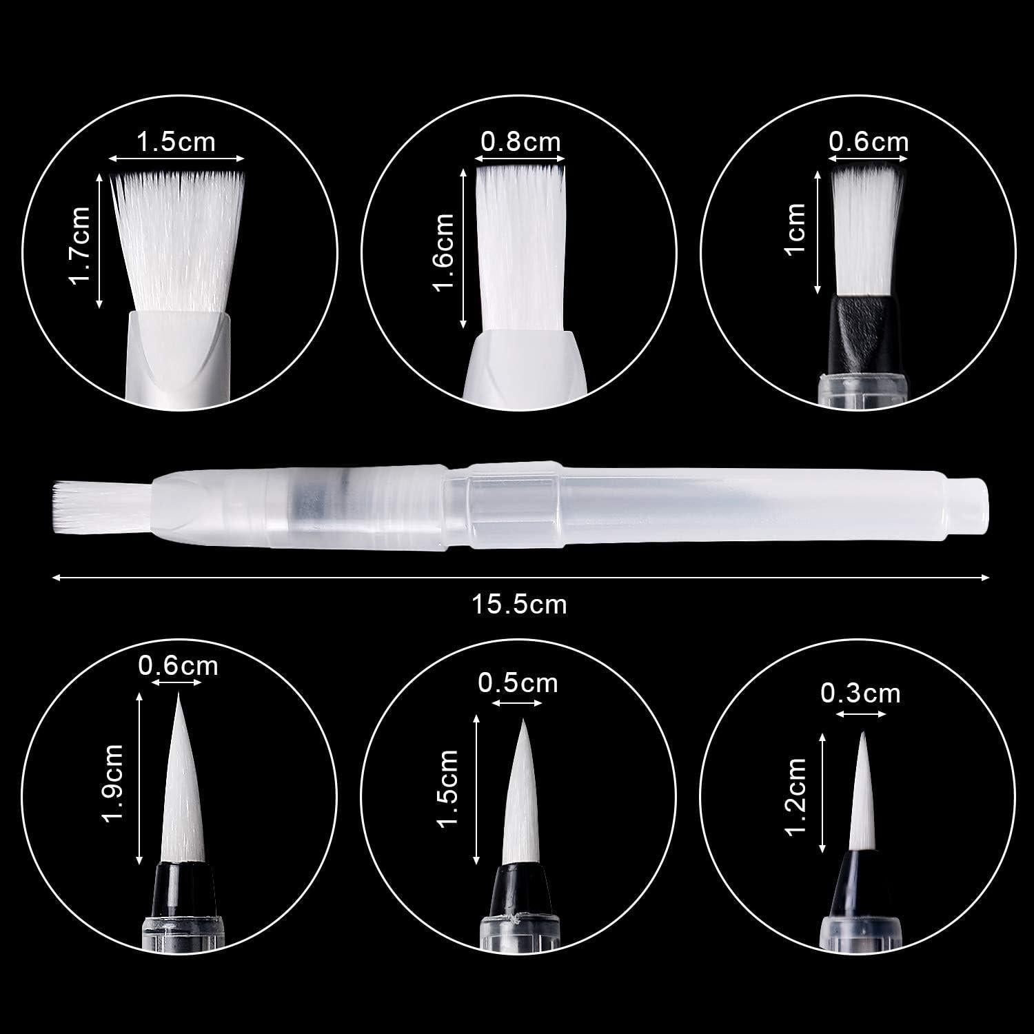 Conjunto de 6 Pinceles de Acuarela UPINS - Nylon Multiusos