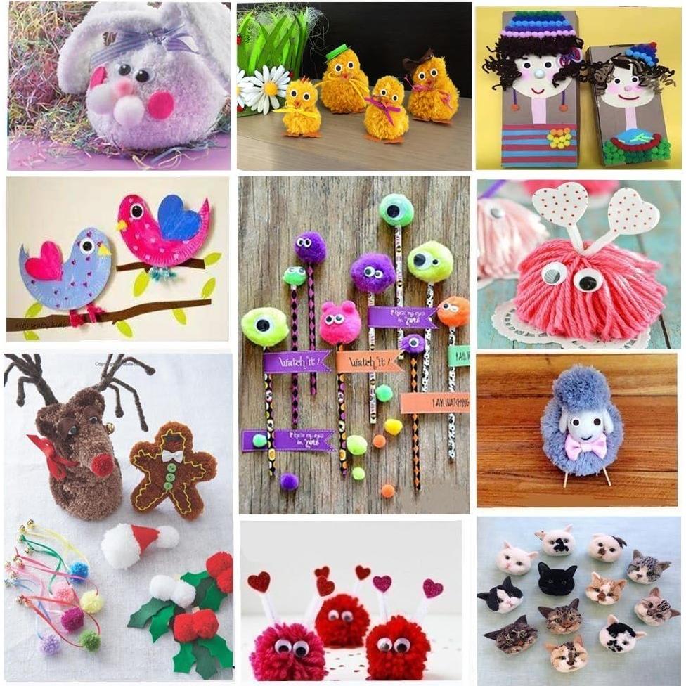 Fabricante de Pom Pom Knewmart 5 Tamaños + 10 Agujas + 10 Marcadores