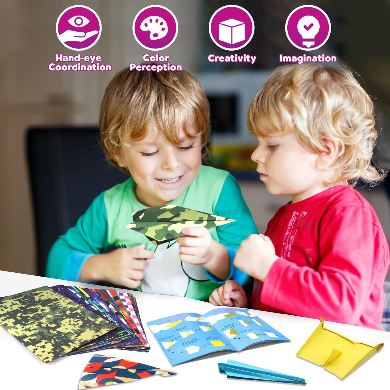 Kit de Origami Avión Pigipigi Kids - 70 Hojas y Guía