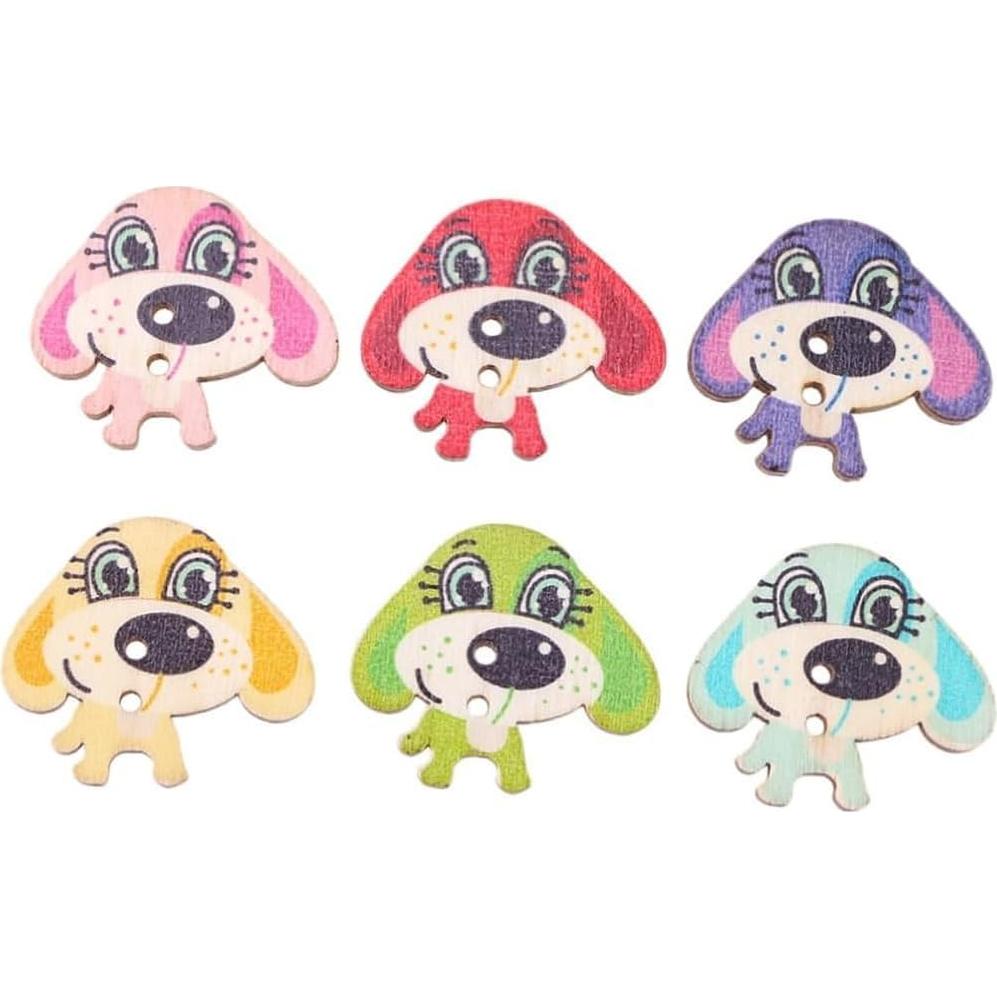 Botones de Madera Coloridos AKOAK 50 Pcs para Manualidades DIY