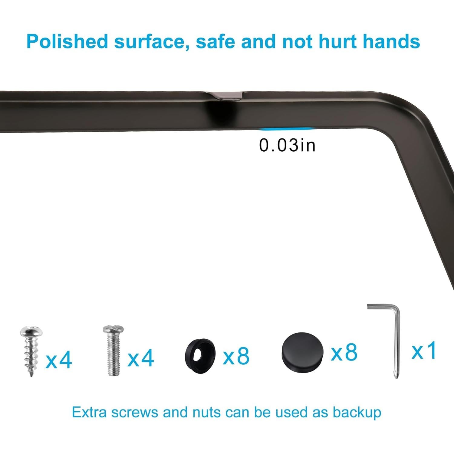 Marcos de Placas de Licencia Lrokimg Negros 2 Agujeros Acero Inoxidable