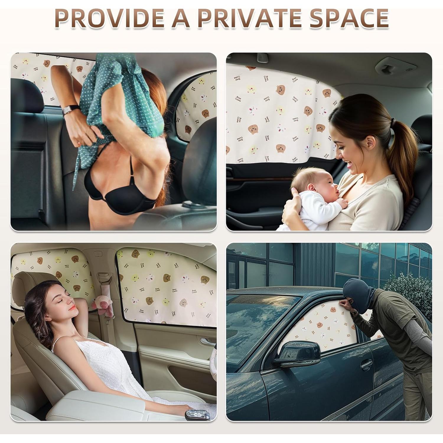 Cortina de Ventana de Coche Aokway 2Pcs - Protección UV 99%