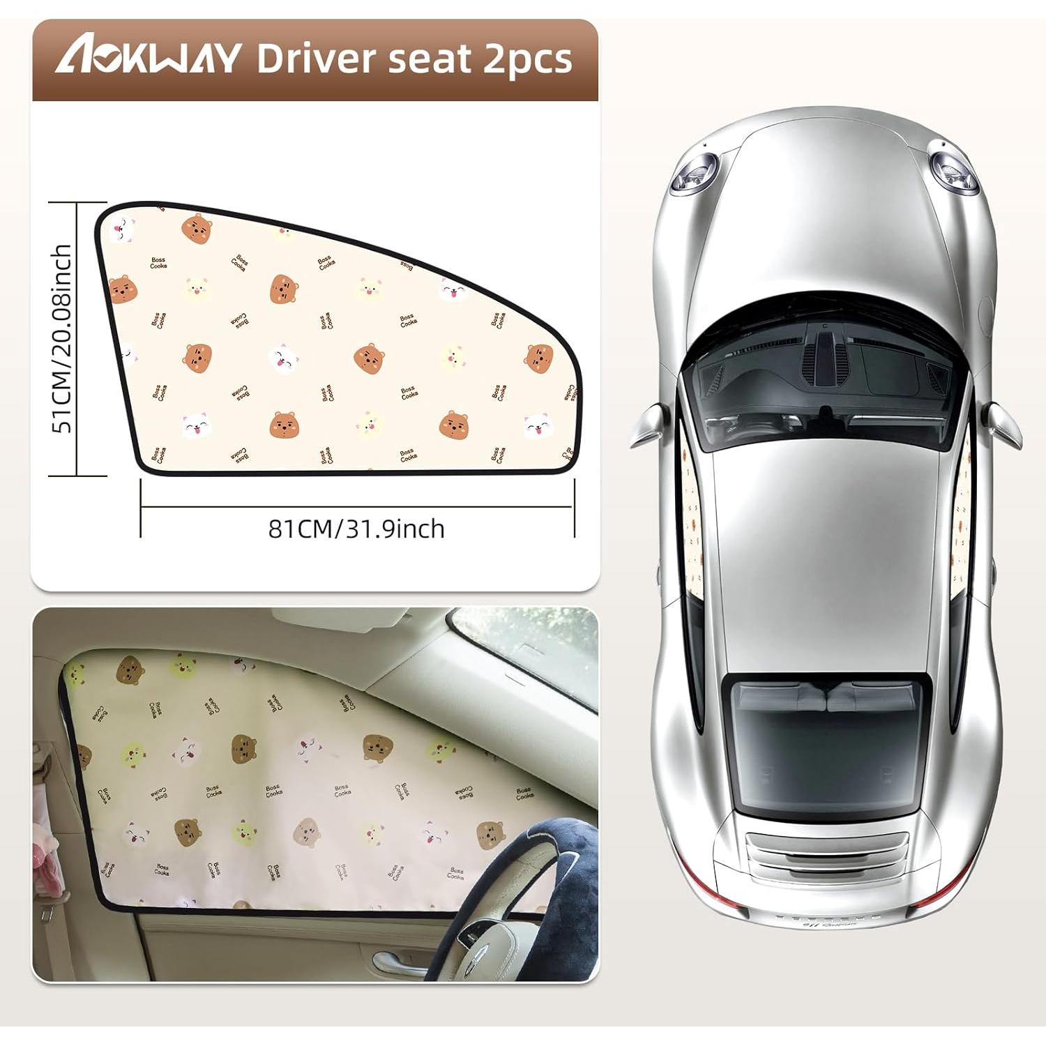 Cortina de Ventana de Coche Aokway 2Pcs - Protección UV 99%